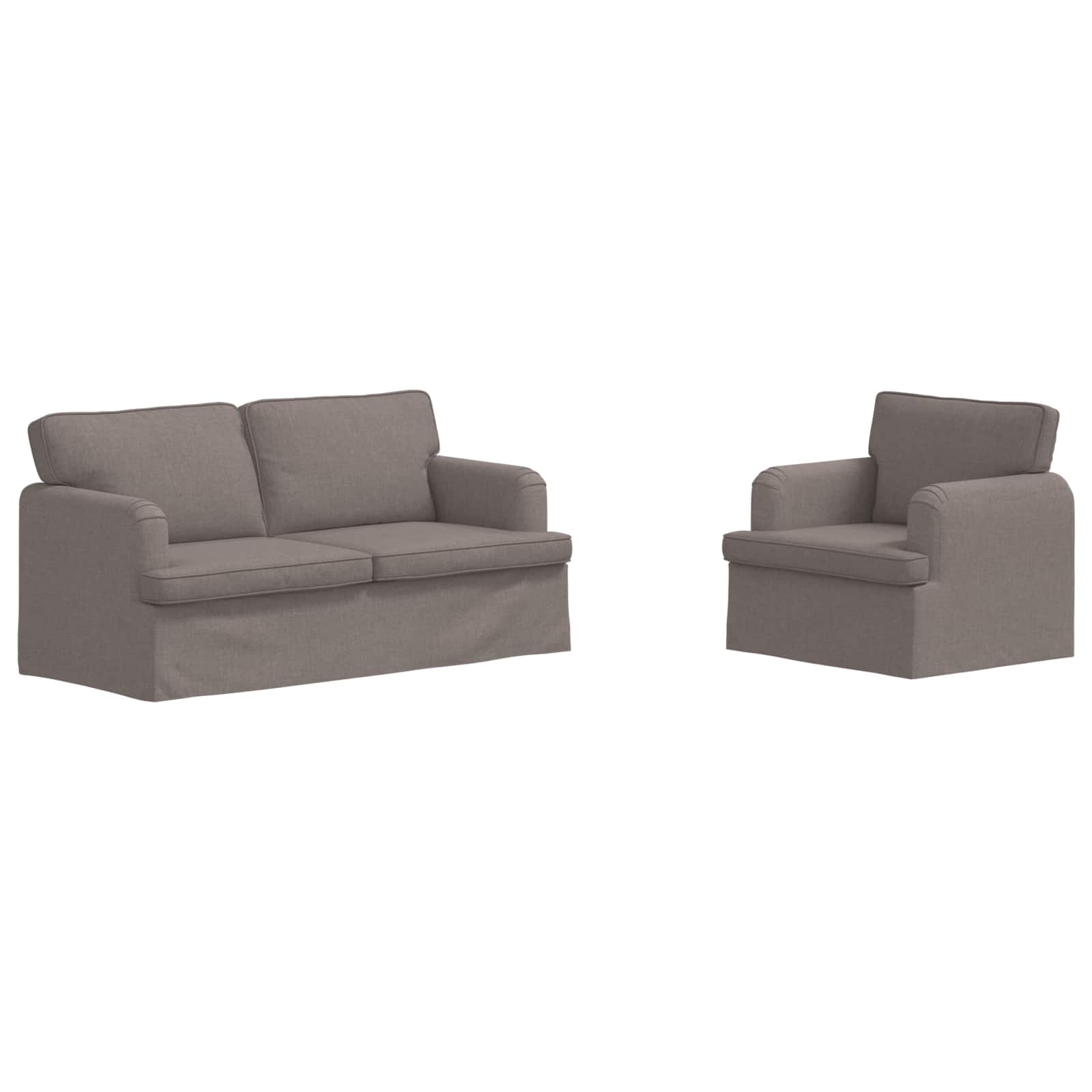 Ensemble de Canapés 2 pc Taupe tissu
