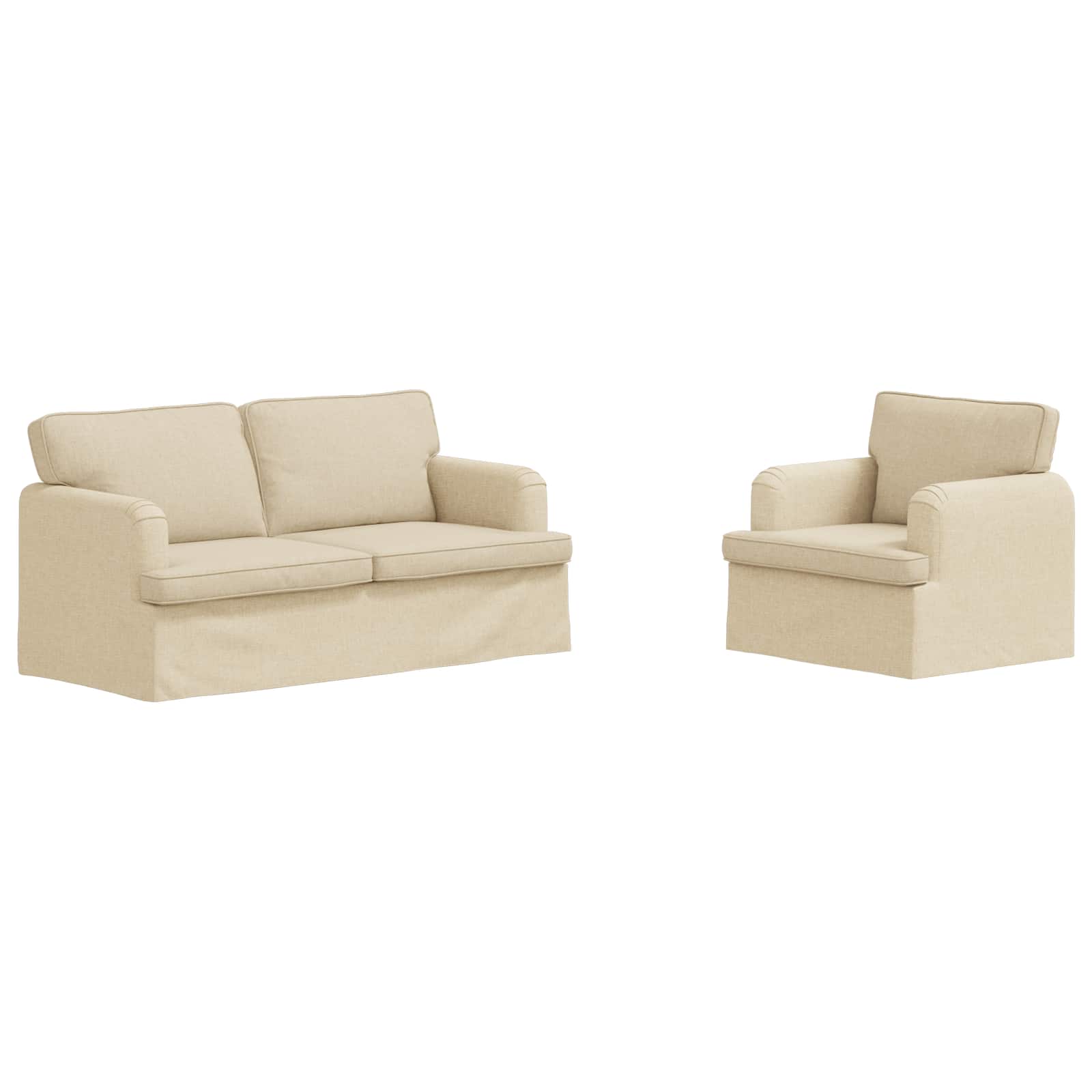 Ensemble de Canapés 2 pc Crème tissu