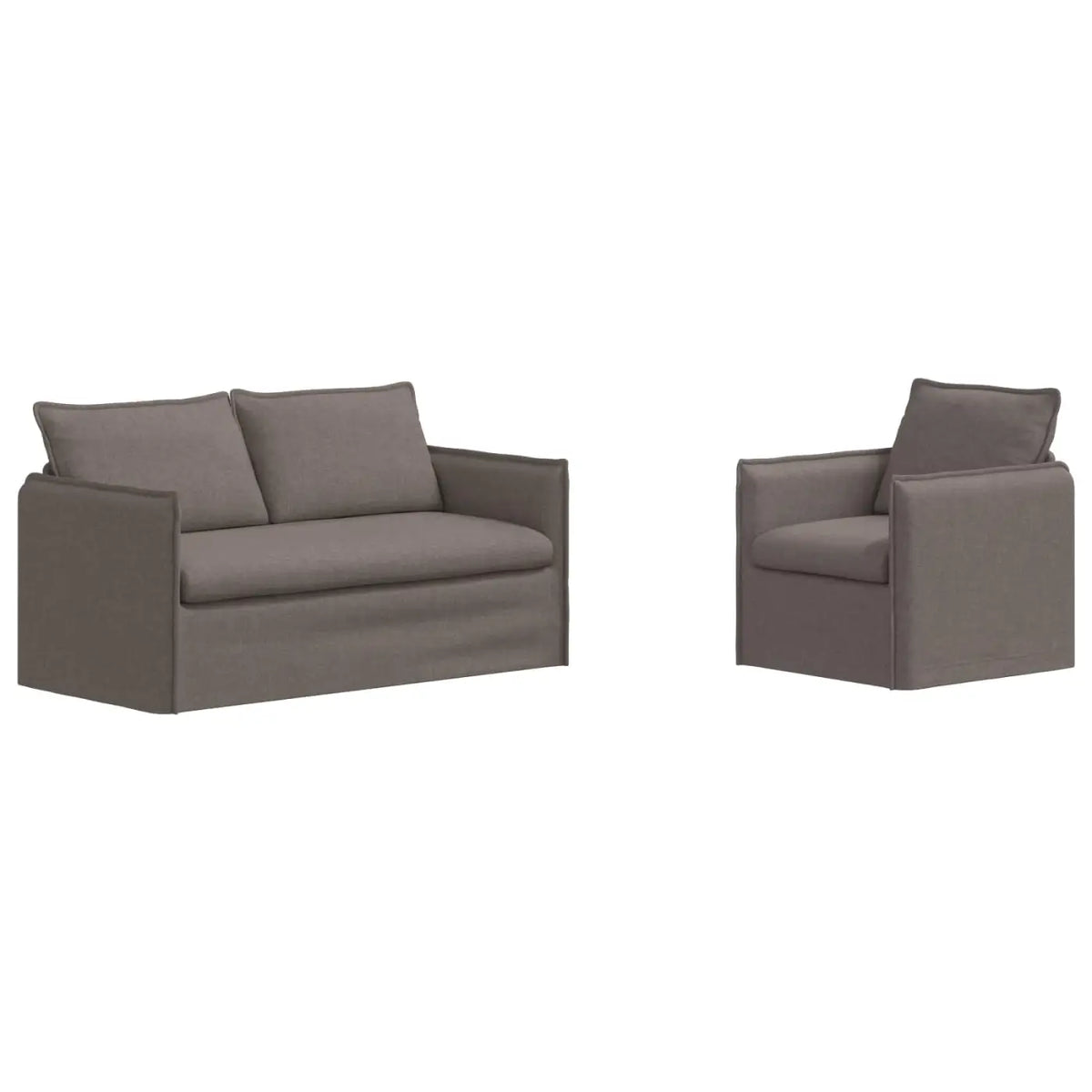 Ensemble de Canapés 2 pc Taupe Tissu - XIOS