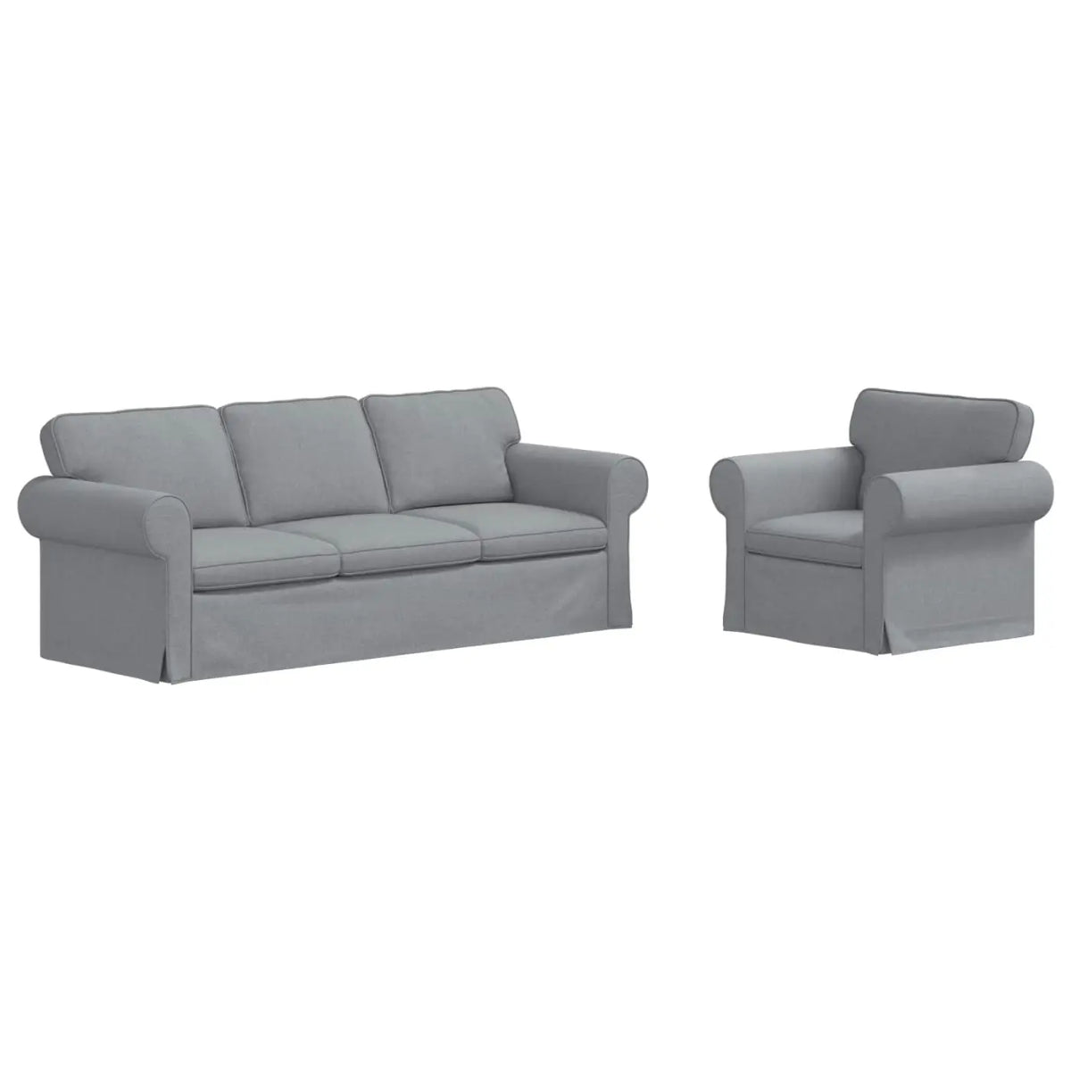 Ensemble de Canapés 2 pc Gris clair tissu - XIOS