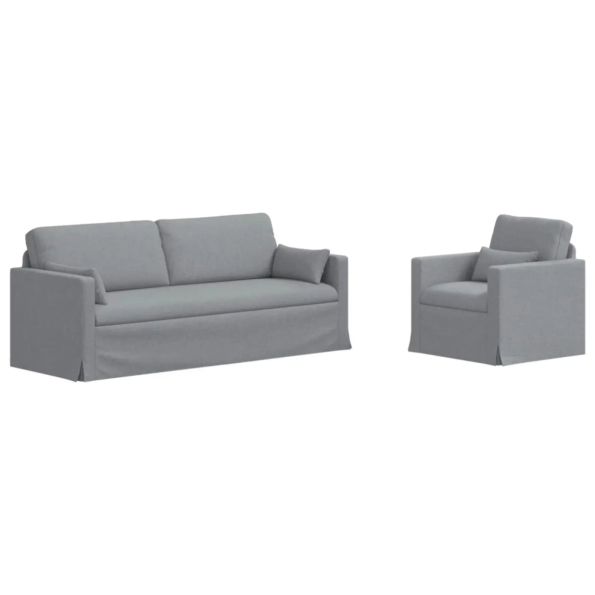 Ensemble de Canapés 2 pc Gris clair tissu - XIOS