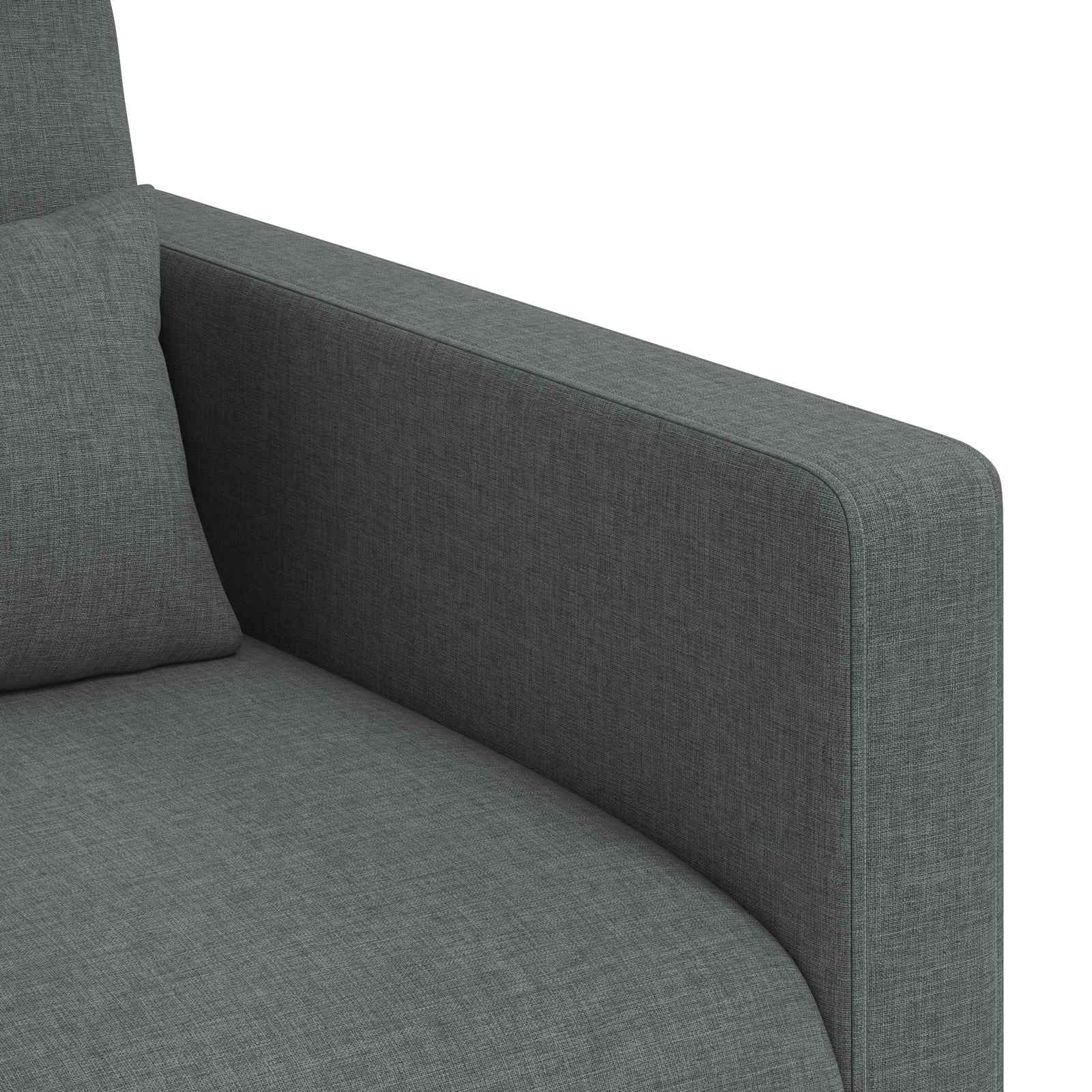 Ensemble de Canapés 2 pcs Gris foncé 198 x 78 x 80 cm tissu - XIOS