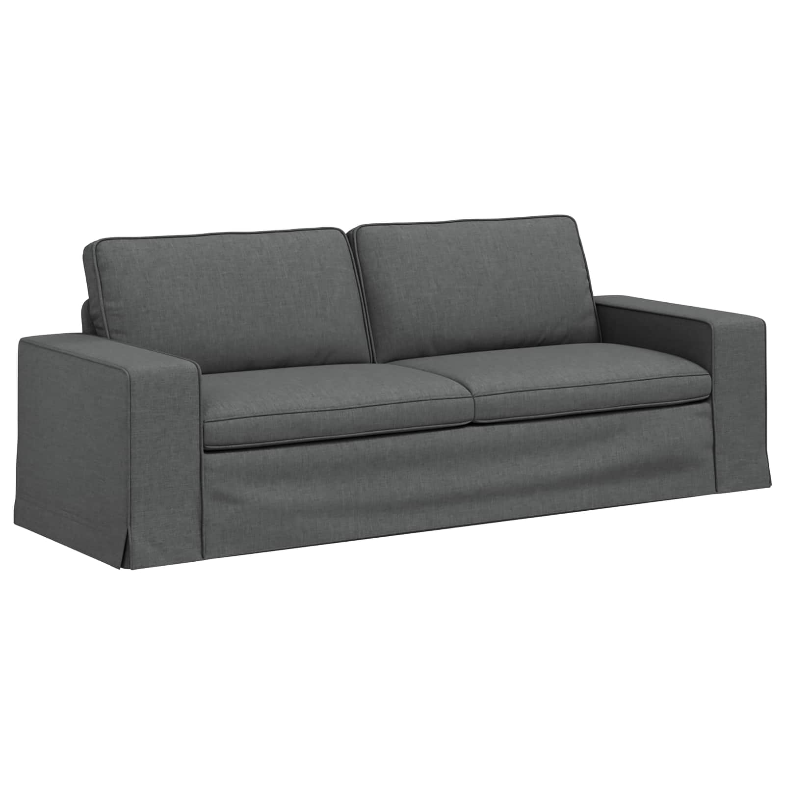 Ensemble de Canapés 2 pc Gris foncé tissu