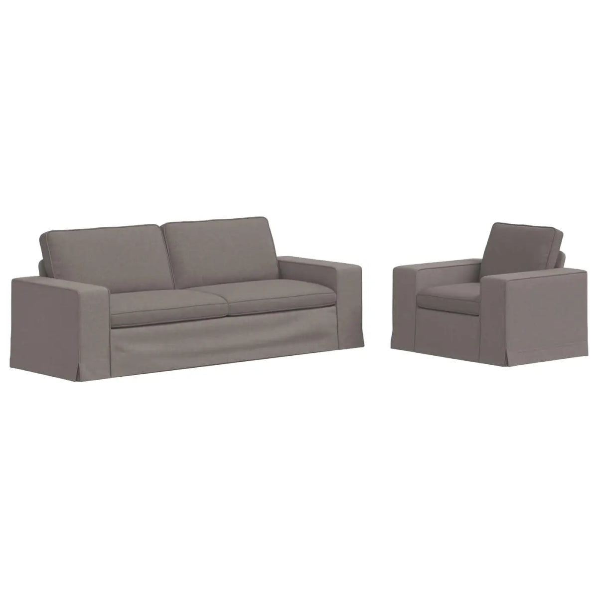 Ensemble de Canapés 2 pc Taupe tissu - XIOS