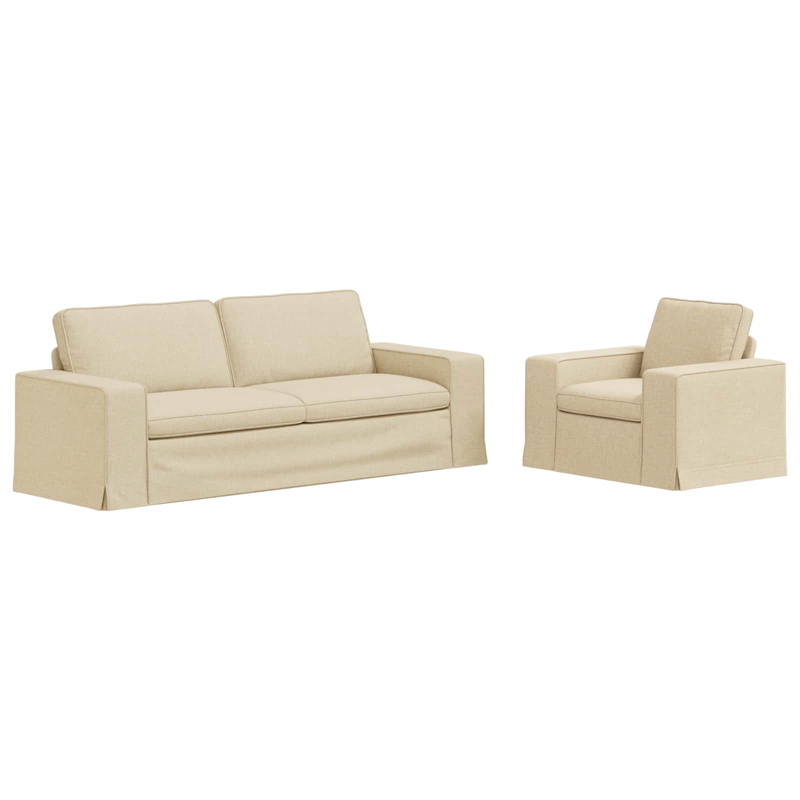 Ensemble de Canapés 2 pc Crème tissu