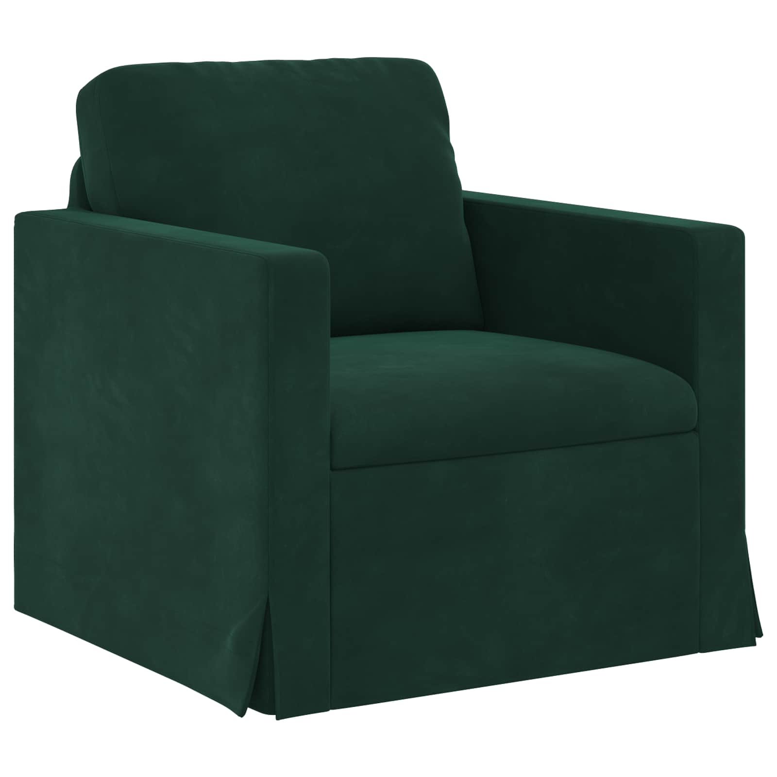 Ensemble de Canapés 2 pcs Vert foncé 198 x 78 x 80 cm Velours - XIOS