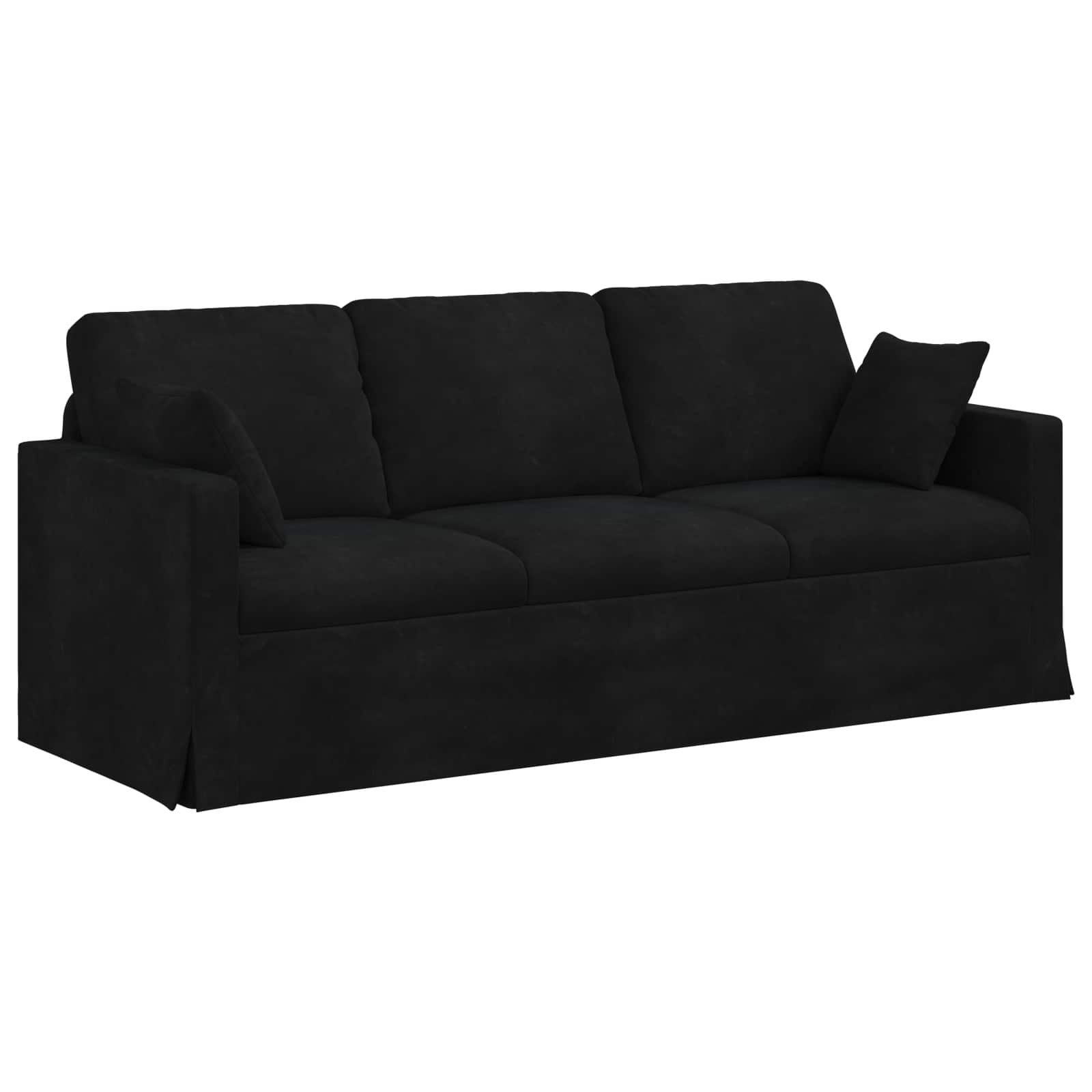Ensemble de Canapés 2 pcs Noir 198 x 78 x 80 cm Velours - XIOS
