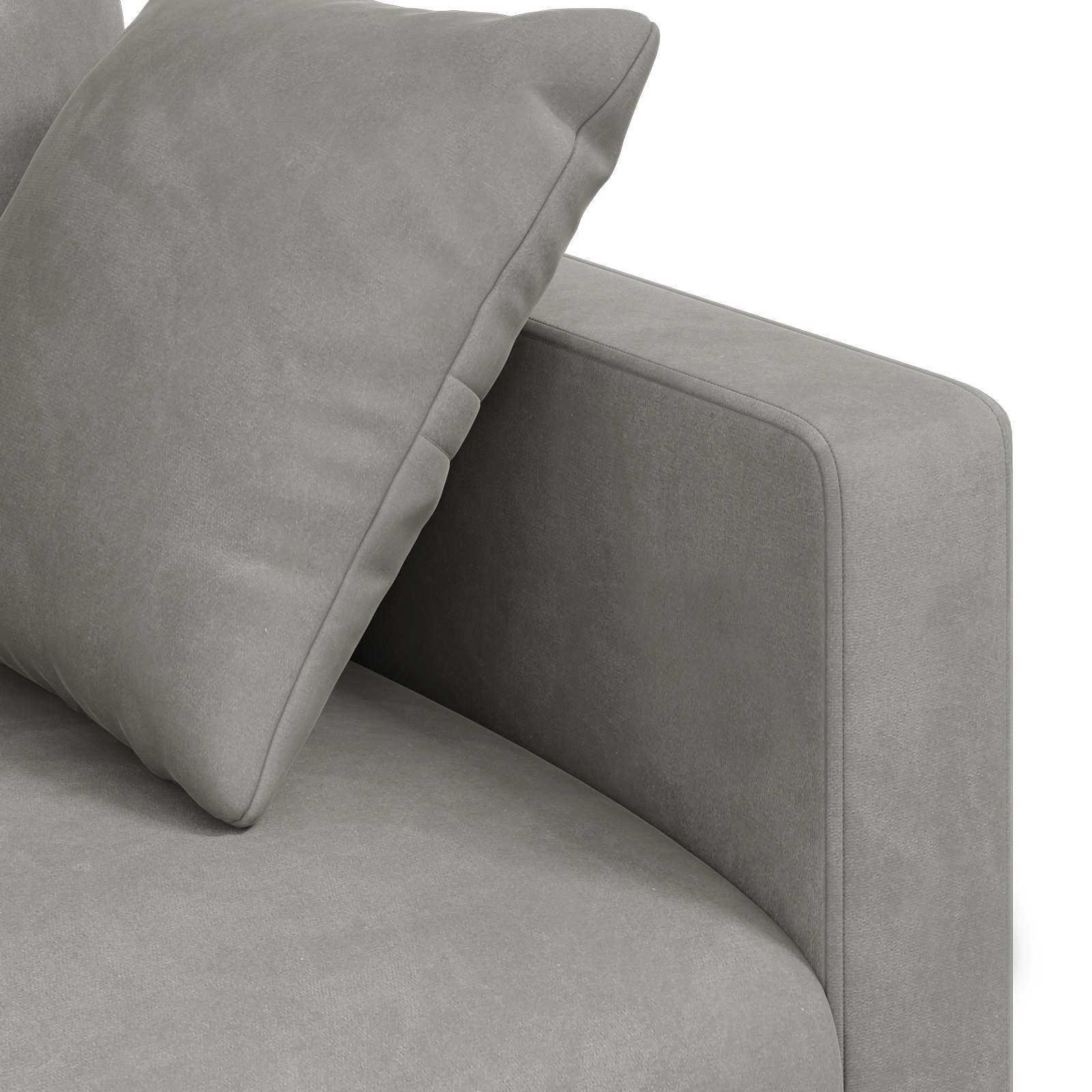 Ensemble de Canapés 2 pcs Gris clair 228 x 78 x 80 cm Velours - XIOS