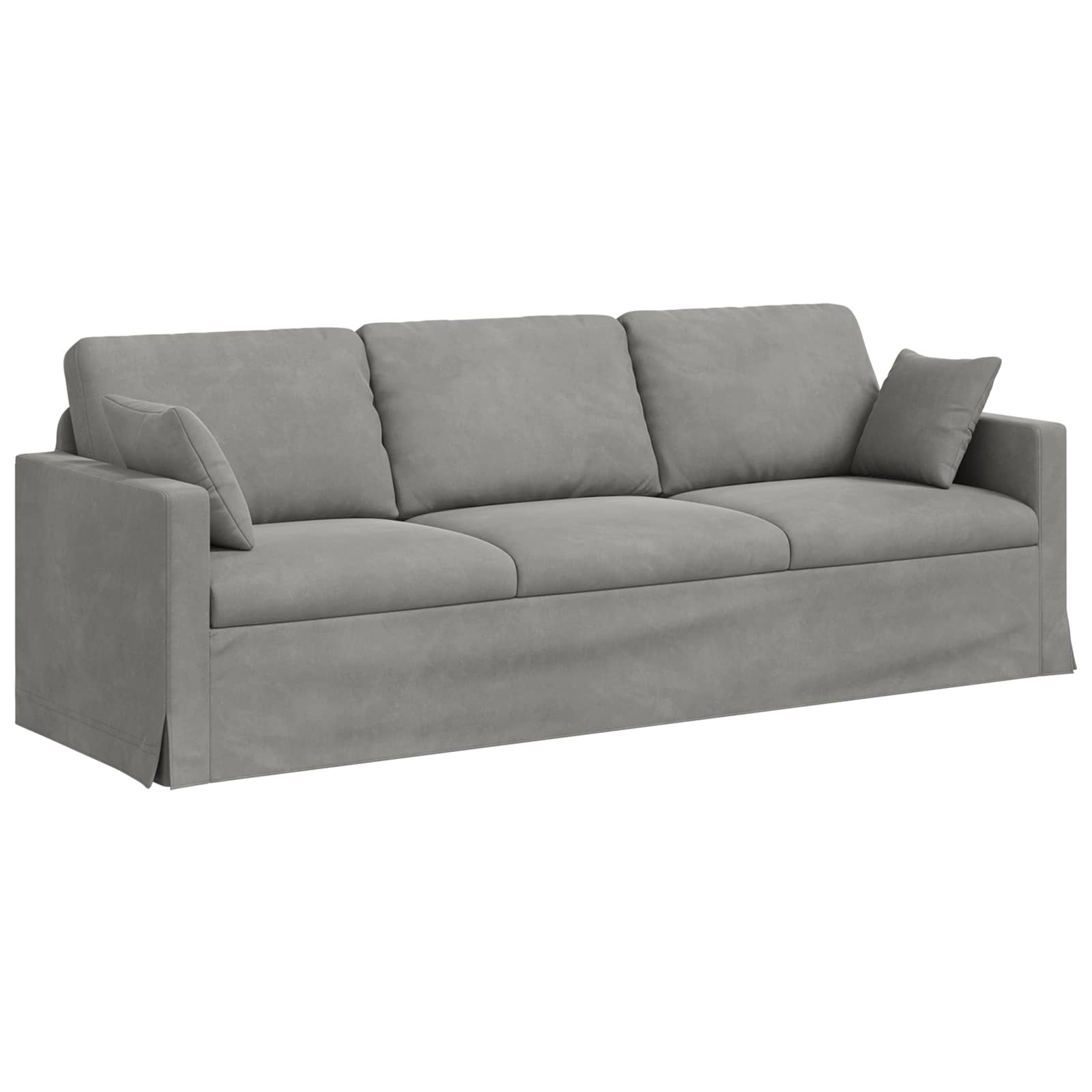 Ensemble de Canapés 2 pcs Gris clair 228 x 78 x 80 cm Velours - XIOS
