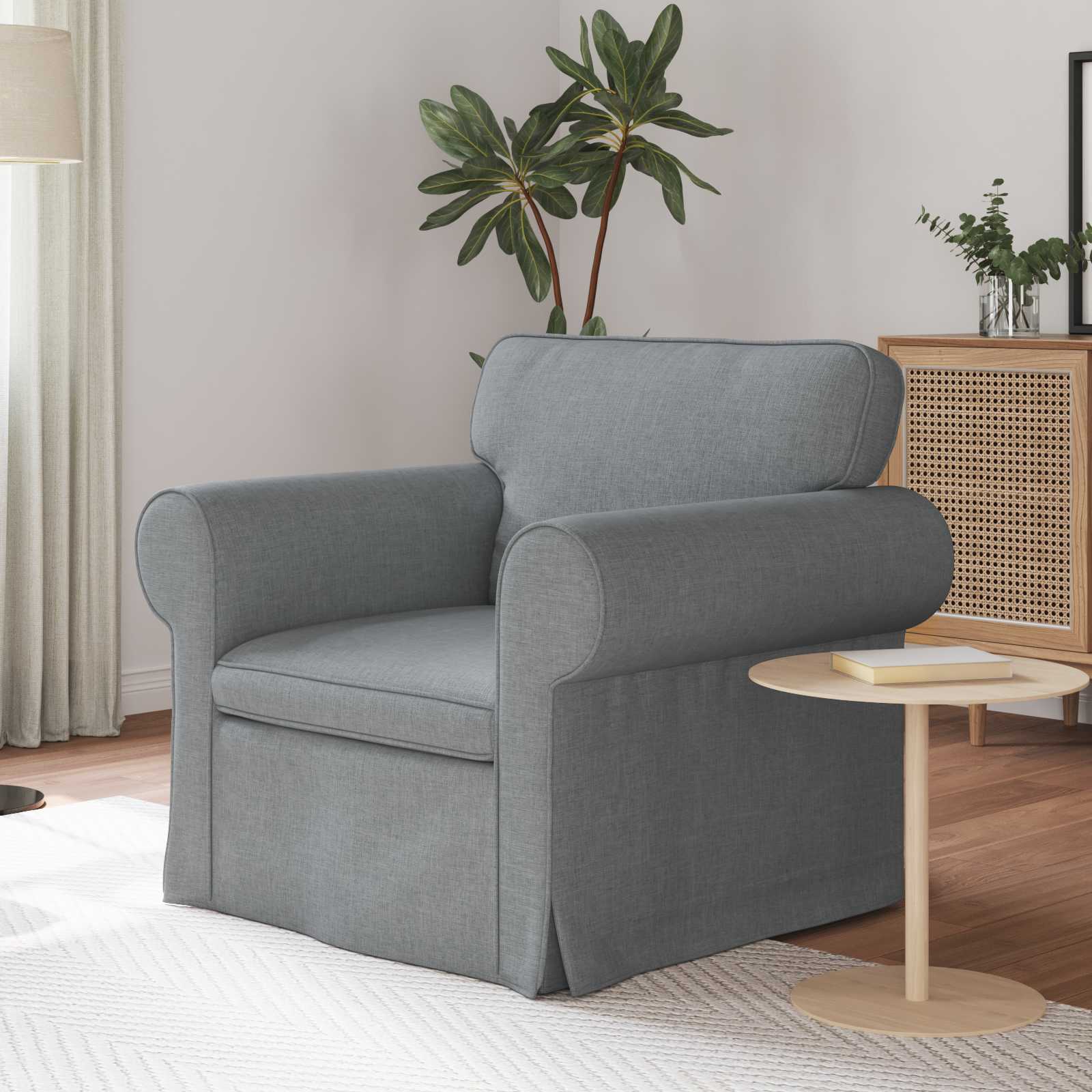Canapé Gris clair 95 x 82 x 80 cm tissu - XIOS