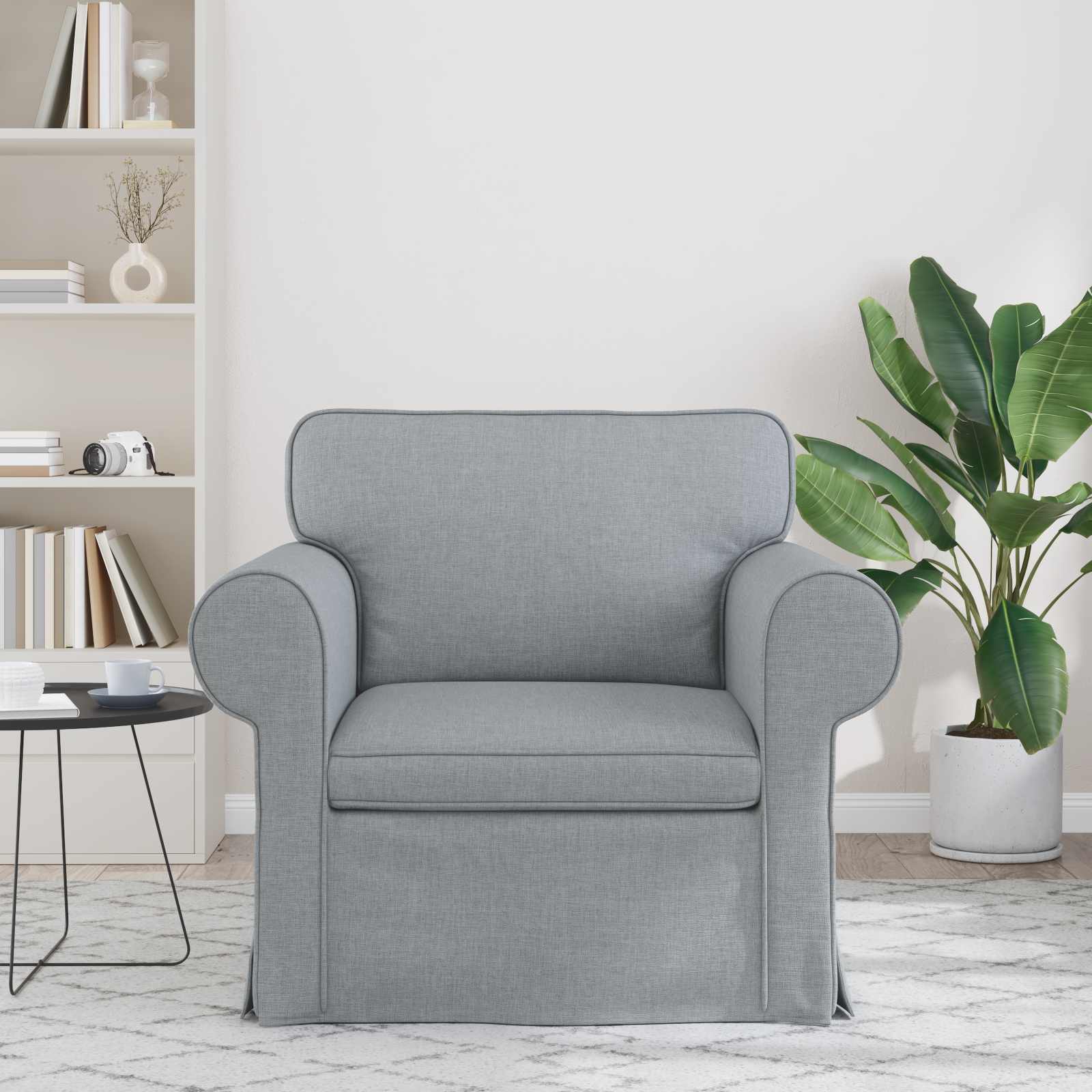 Canapé Gris clair 95 x 82 x 80 cm tissu - XIOS