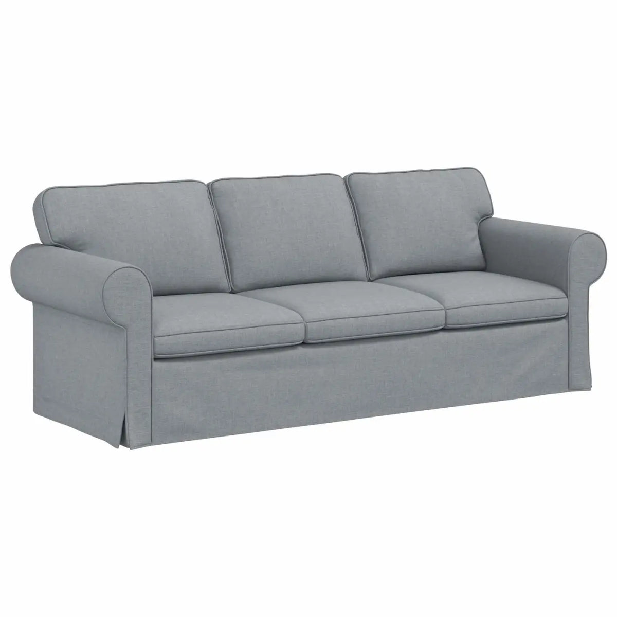 Canapé Gris clair 215 x 82 x 80 cm tissu - XIOS
