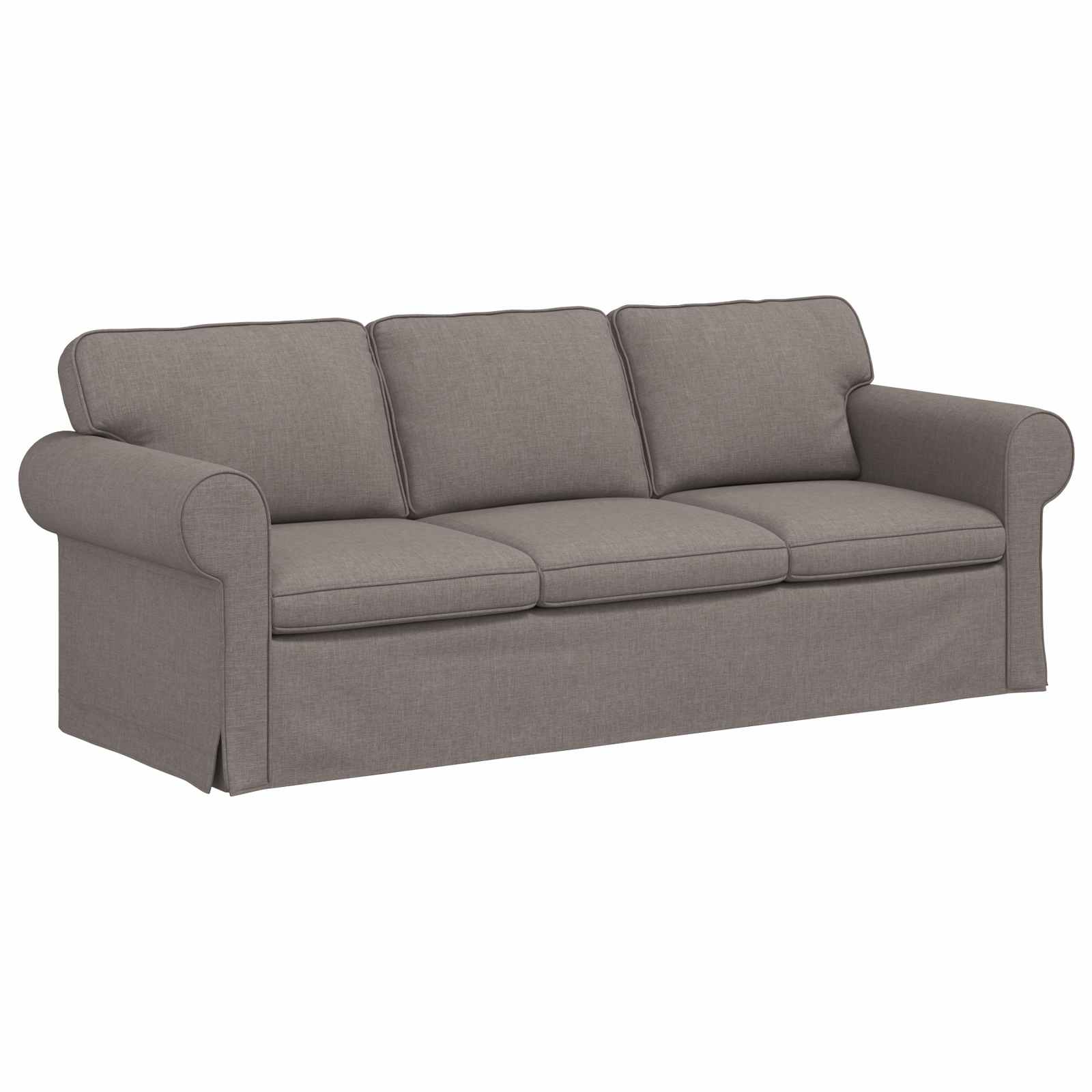 Canapé Taupe 215 x 82 x 80 cm tissu - XIOS