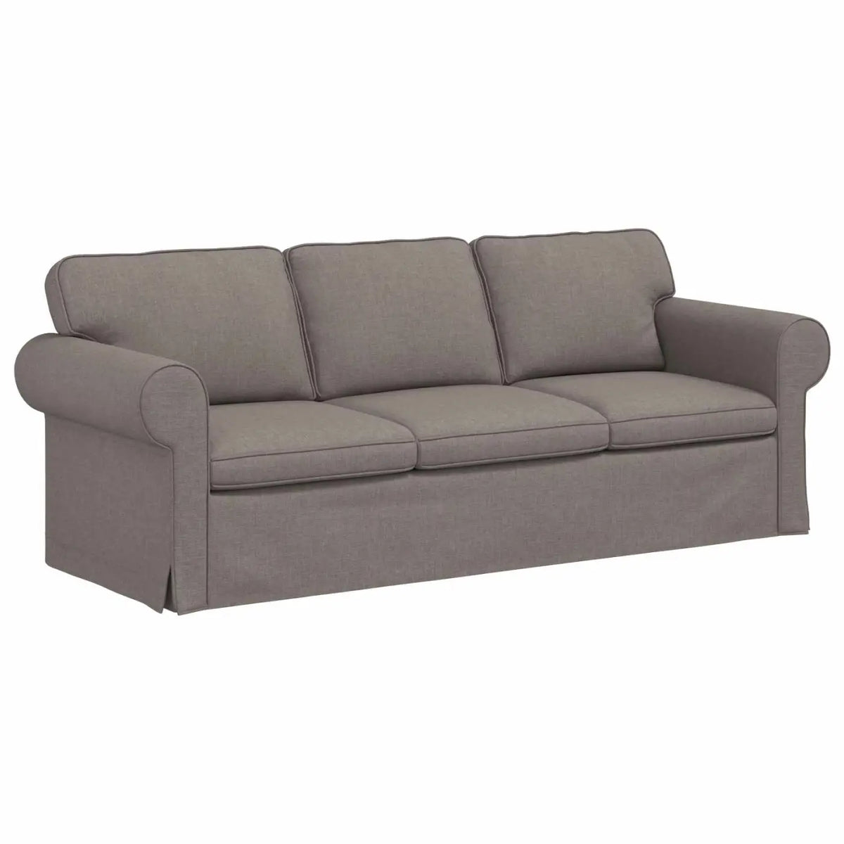 Canapé Taupe 215 x 82 x 80 cm tissu - XIOS