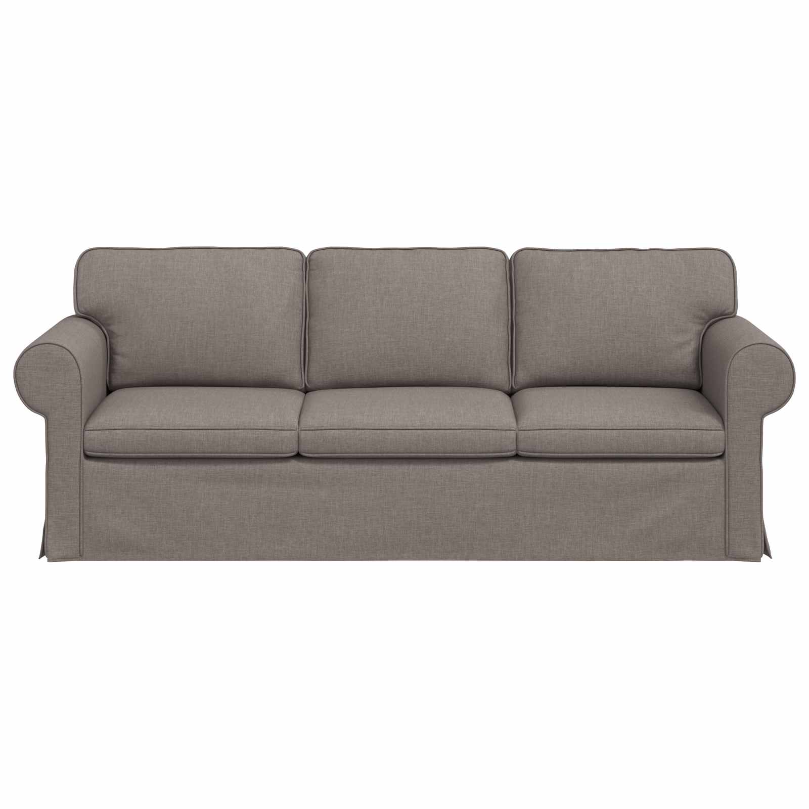Canapé Taupe 215 x 82 x 80 cm tissu - XIOS
