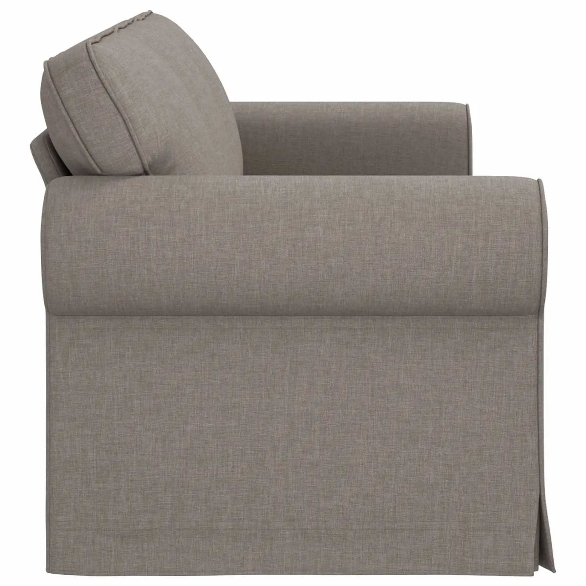 Canapé Taupe 215 x 82 x 80 cm tissu - XIOS