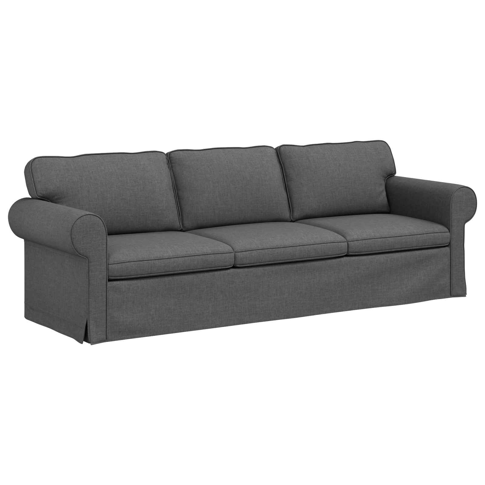 Canapé Gris foncé 245 x 82 x 80 cm tissu - XIOS