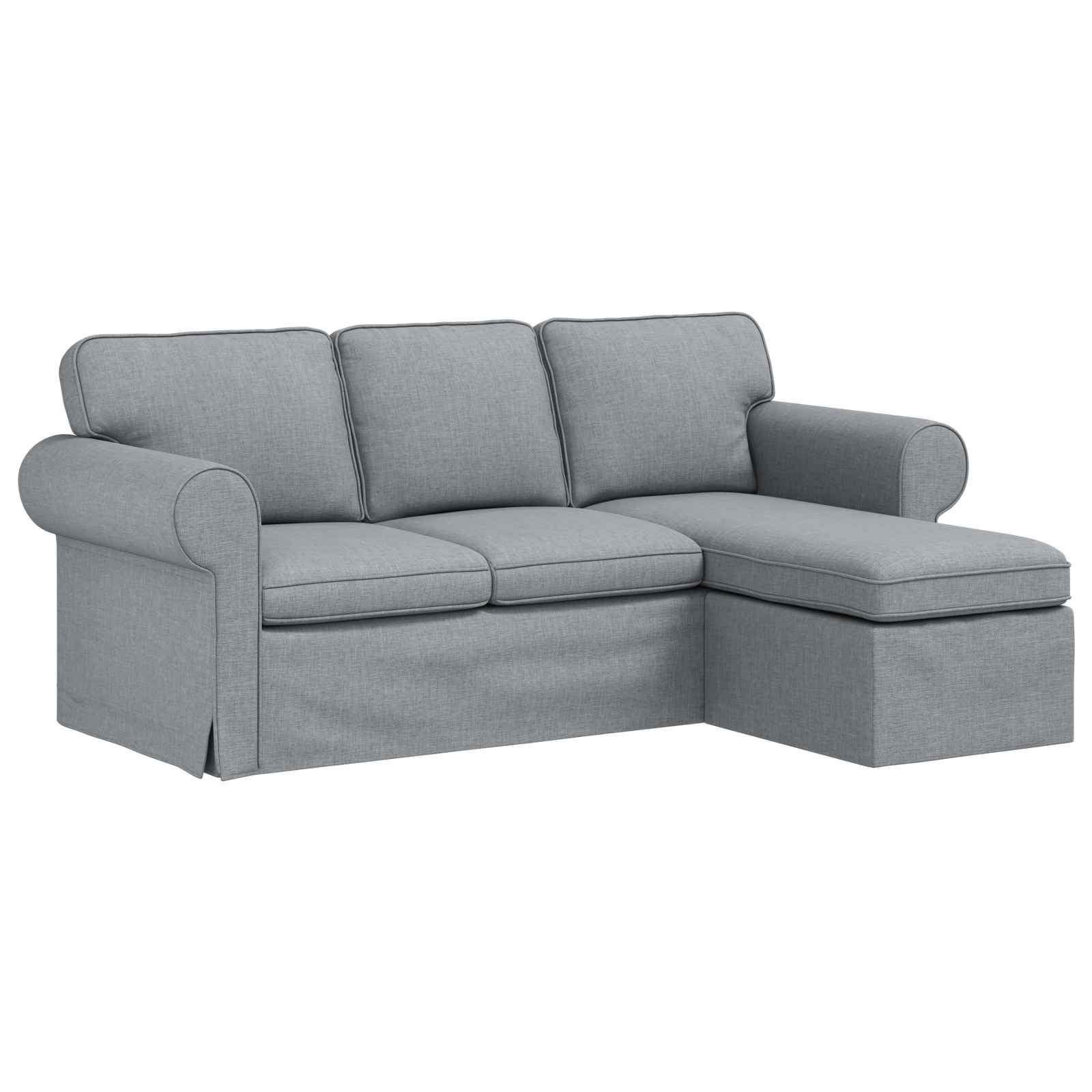 Canapé Gris clair 195 x 138 x 80 cm tissu