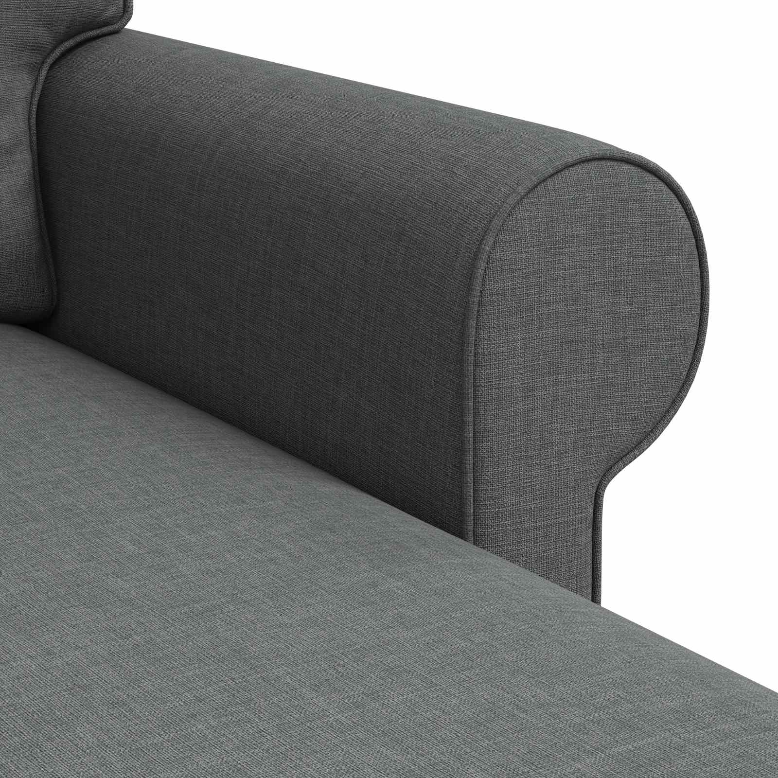 Canapé Gris foncé 195 x 138 x 80 cm tissu