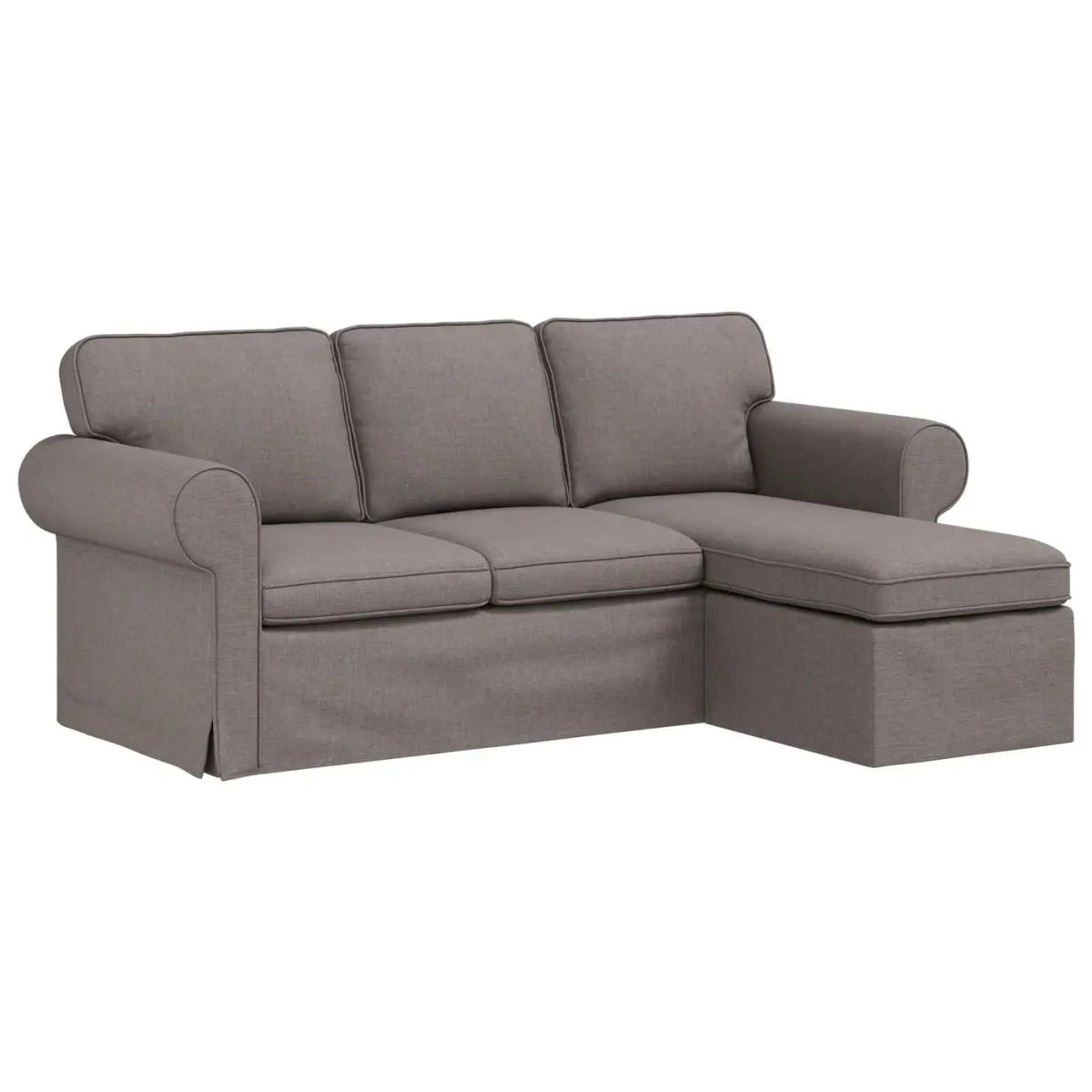 Canapé Taupe 195 x 138 x 80 cm tissu - XIOS