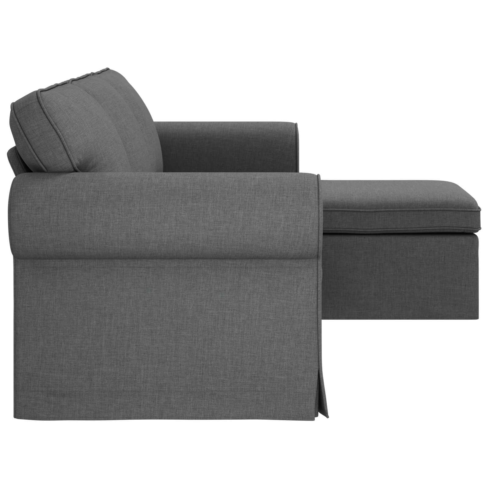 Canapé Gris foncé 215 x 138 x 80 cm tissu