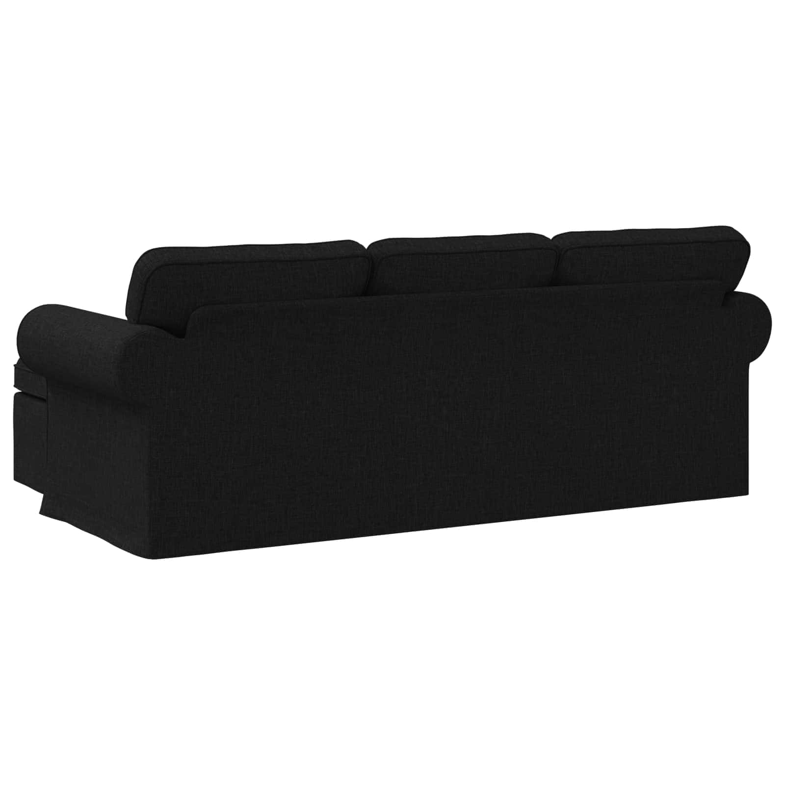 Canapé Noir 215 x 138 x 80 cm tissu