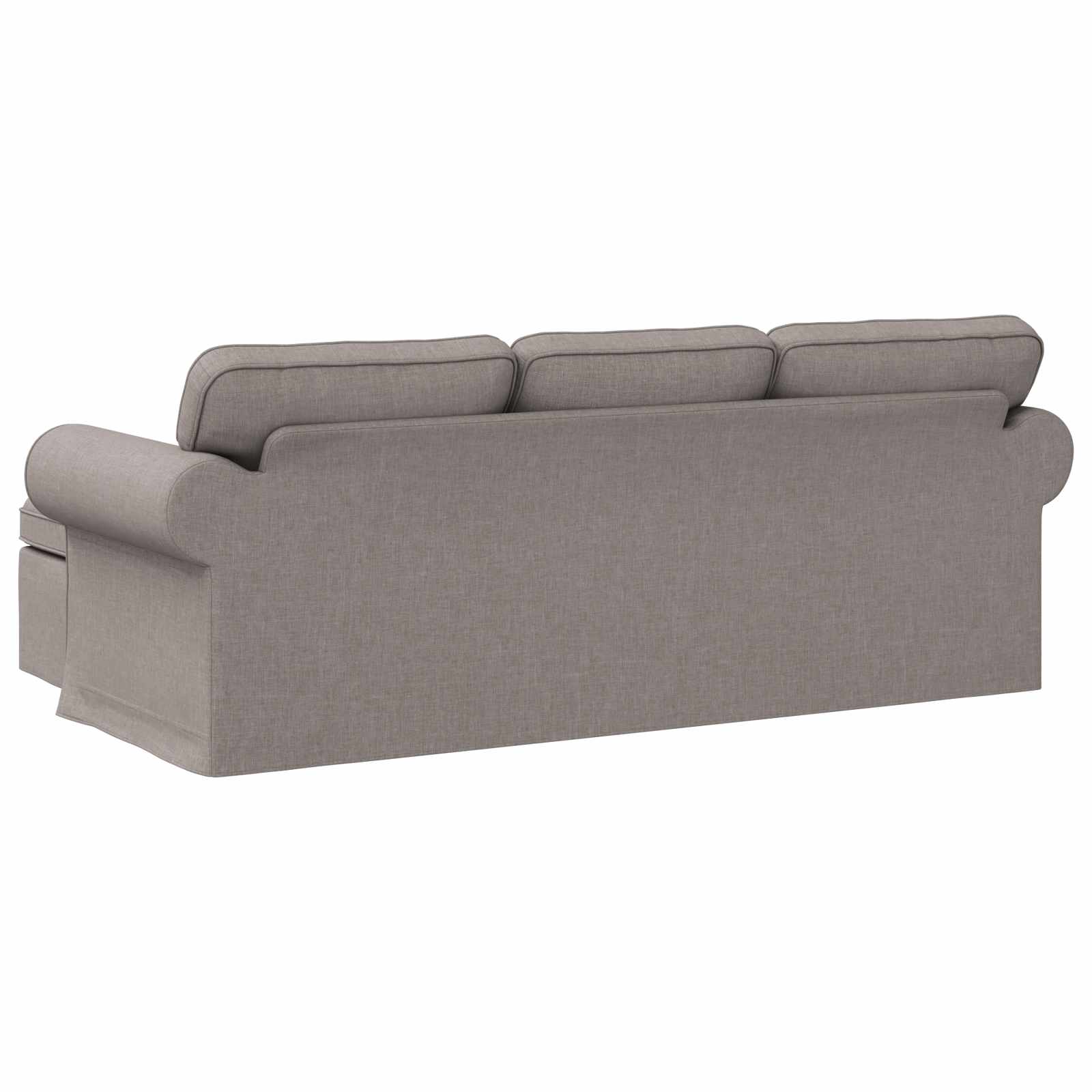 Canapé Taupe 215 x 138 x 80 cm tissu