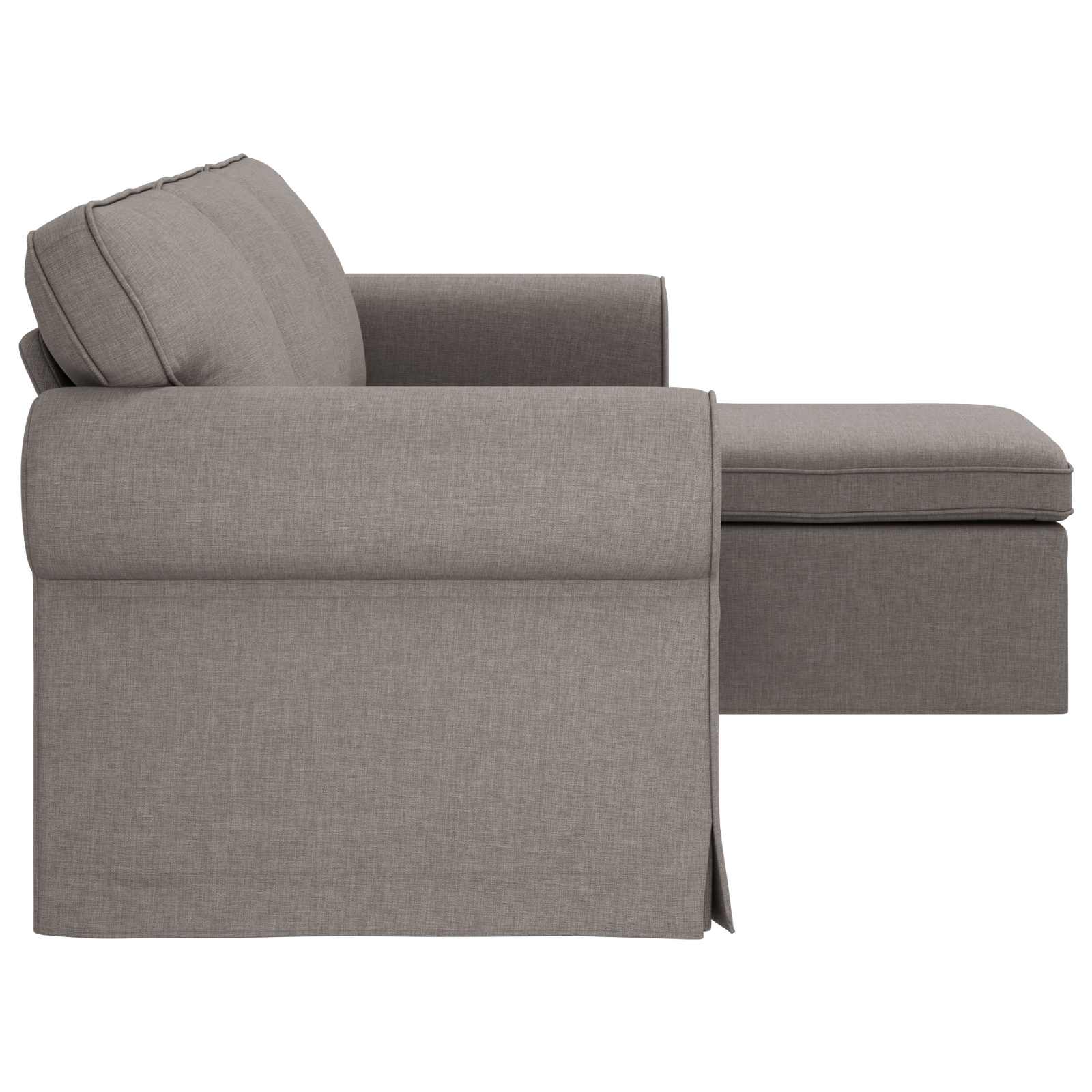 Canapé Taupe 215 x 138 x 80 cm tissu