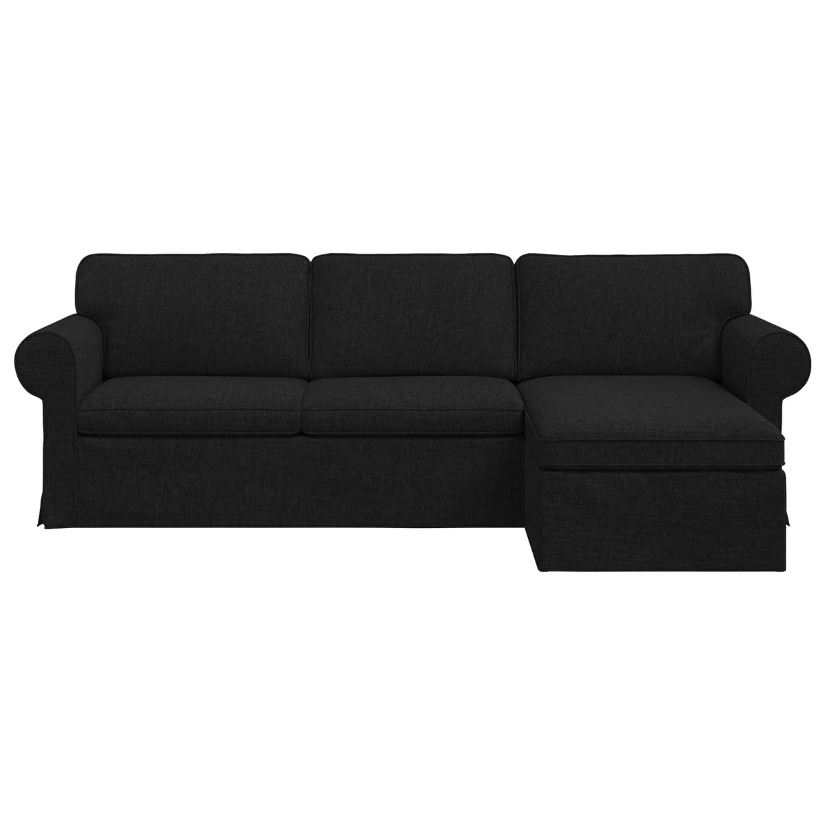 Canapé Noir 245 x 138 x 80 cm tissu