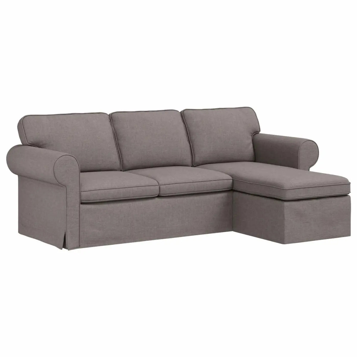 Canapé Taupe 245 x 138 x 80 cm tissu - XIOS