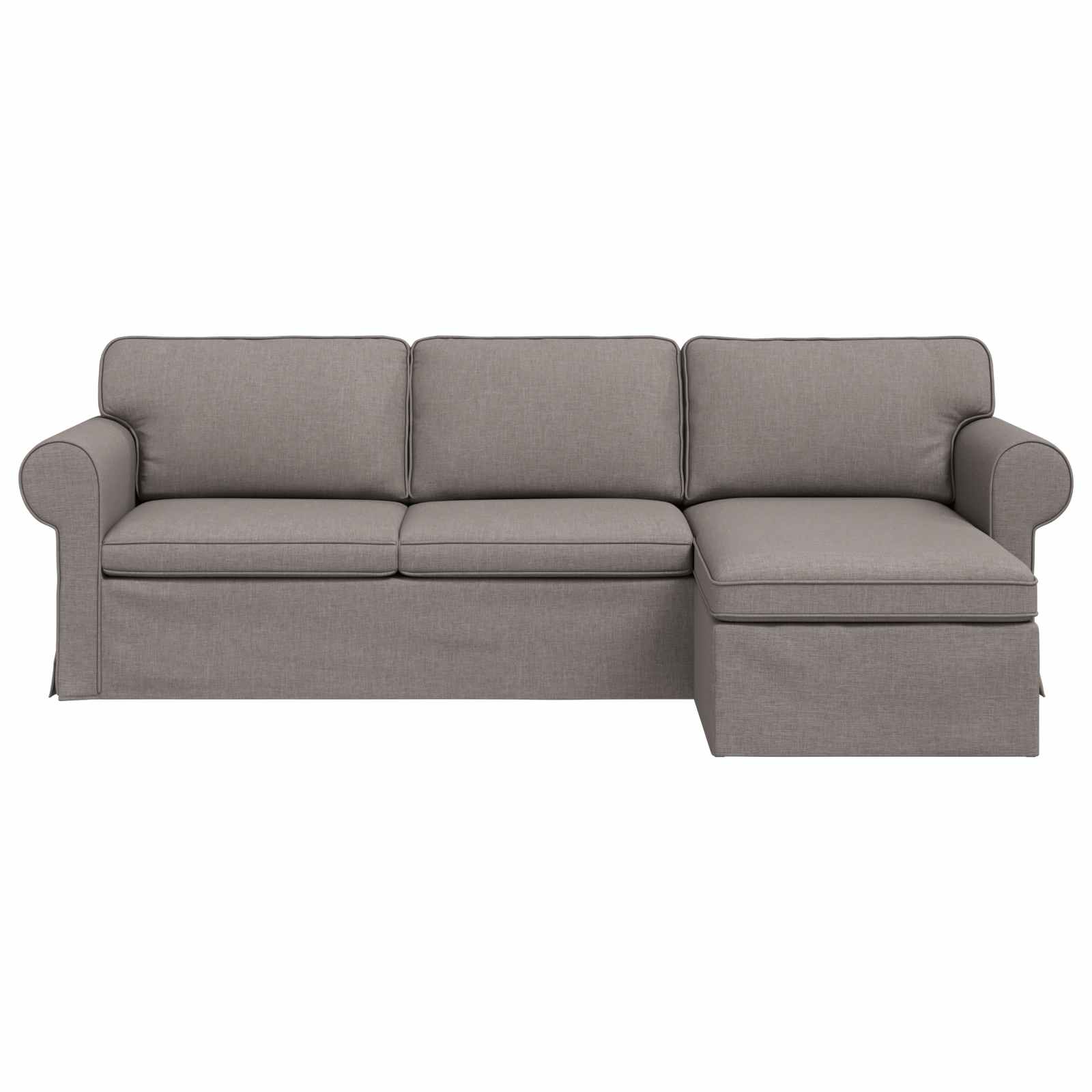 Canapé Taupe 245 x 138 x 80 cm tissu