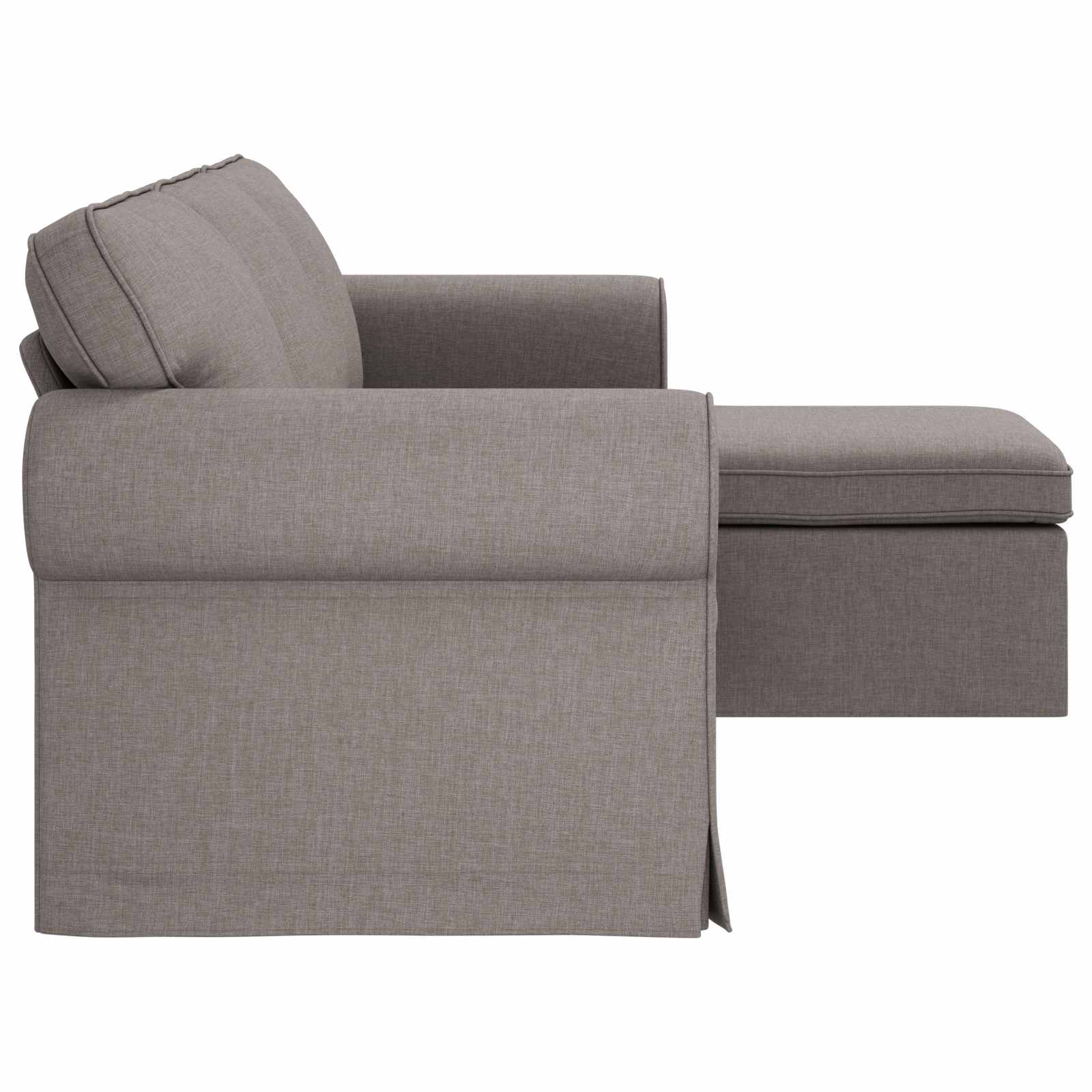 Canapé Taupe 245 x 138 x 80 cm tissu