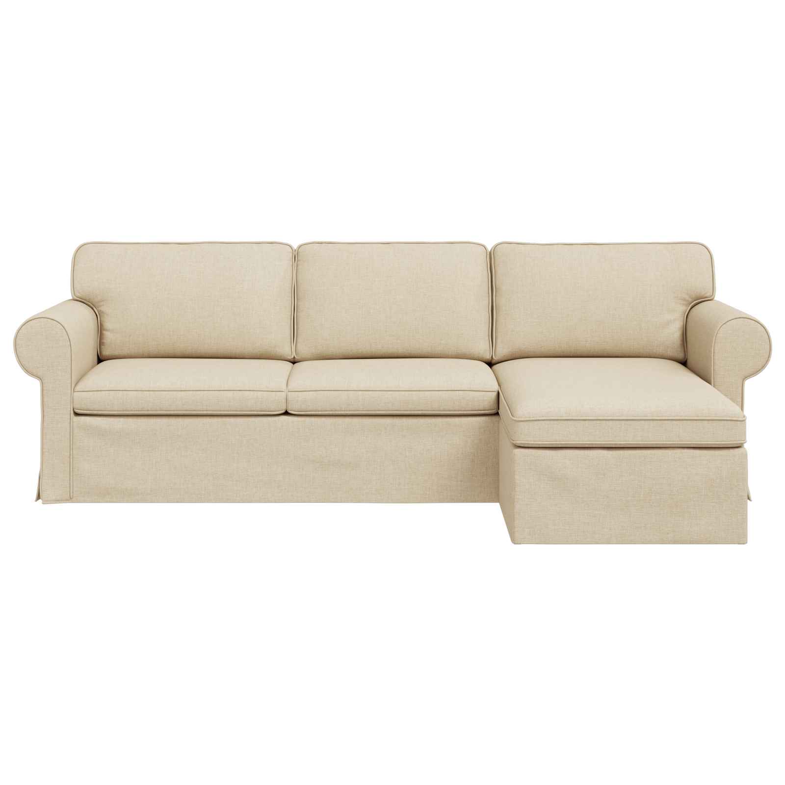 Canapé Crème 245 x 138 x 80 cm tissu - XIOS