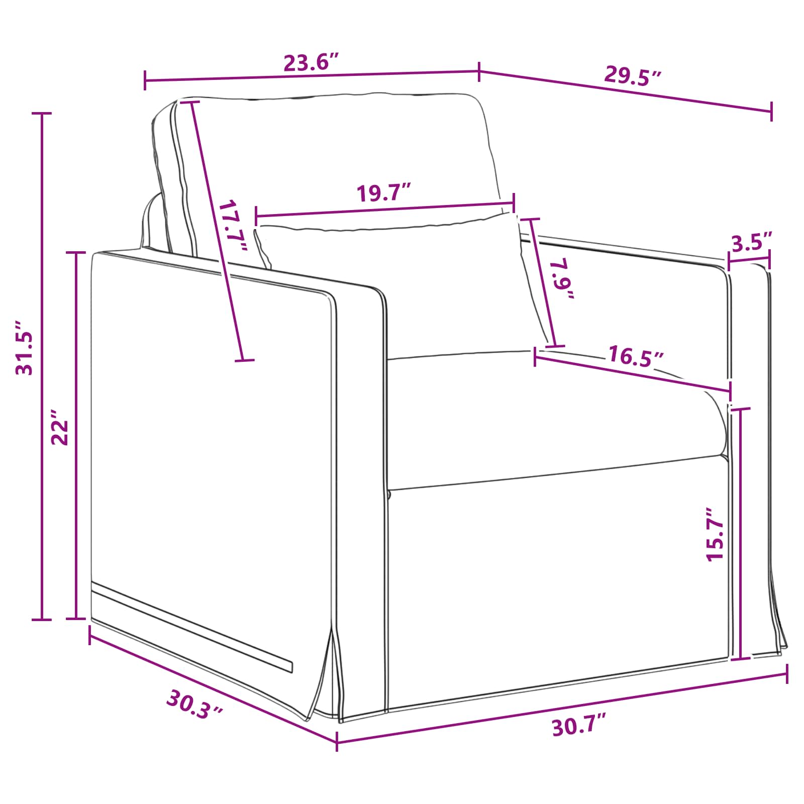 Canapé 180cm Gris foncé Métал - XIOS