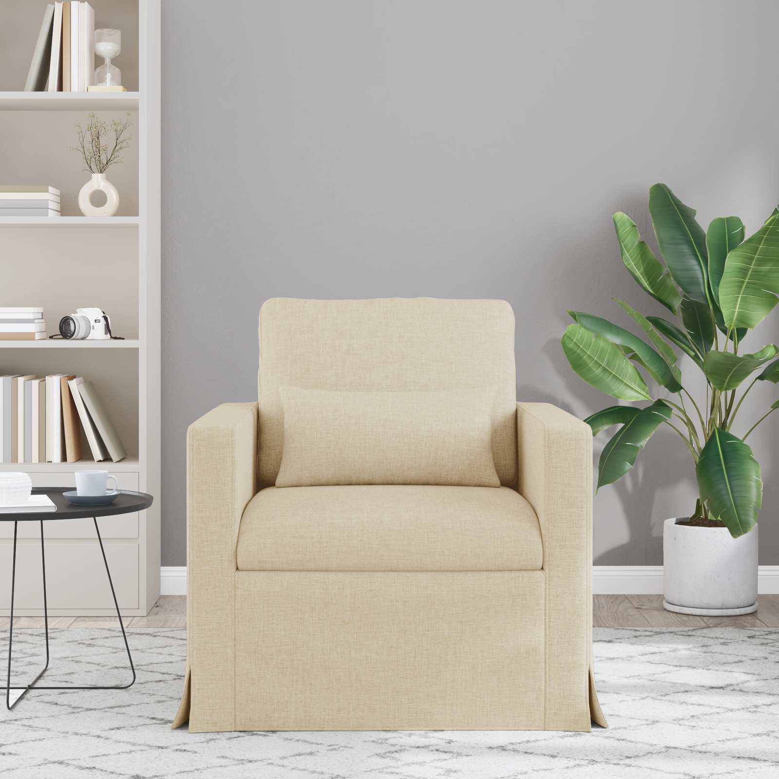 Canapé 60cm Crème Métал - XIOS