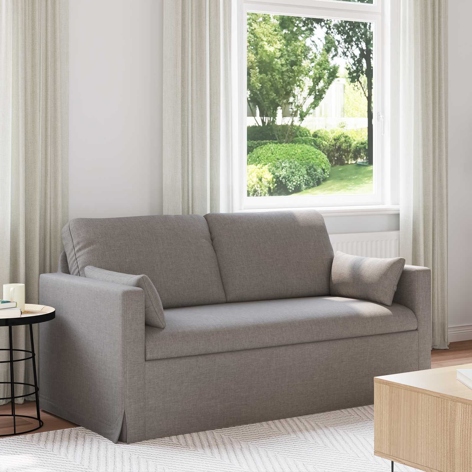 Canapé 140cm Taupe Métал - XIOS