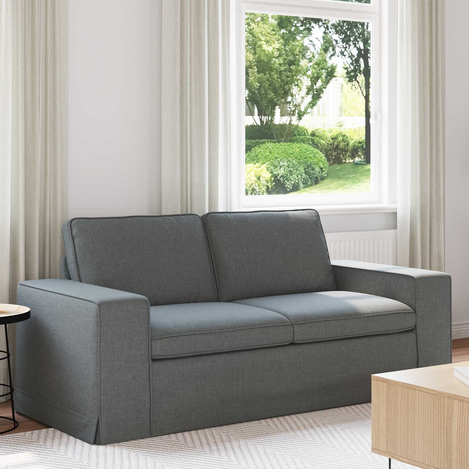 Canapé 140cm Gris foncé Métал - XIOS