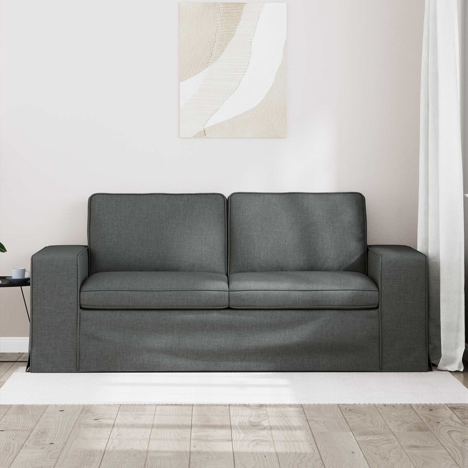 Canapé 140cm Gris foncé Métал - XIOS