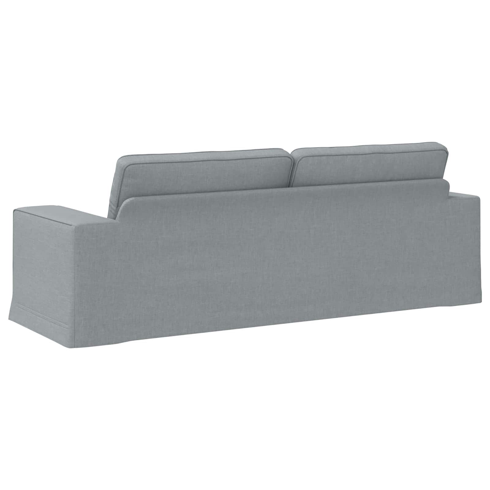 Canapé Gris clair 222 x 80 x 82 cm tissu