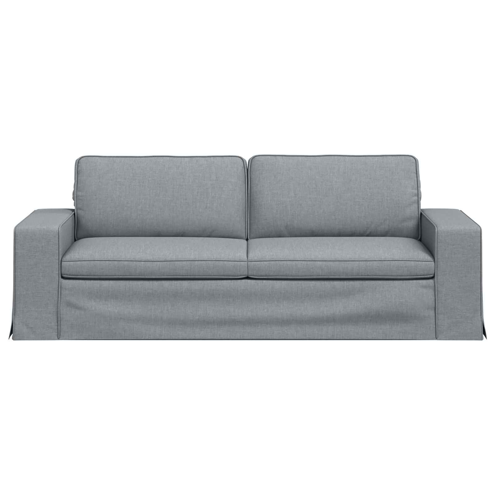 Canapé Gris clair 222 x 80 x 82 cm tissu