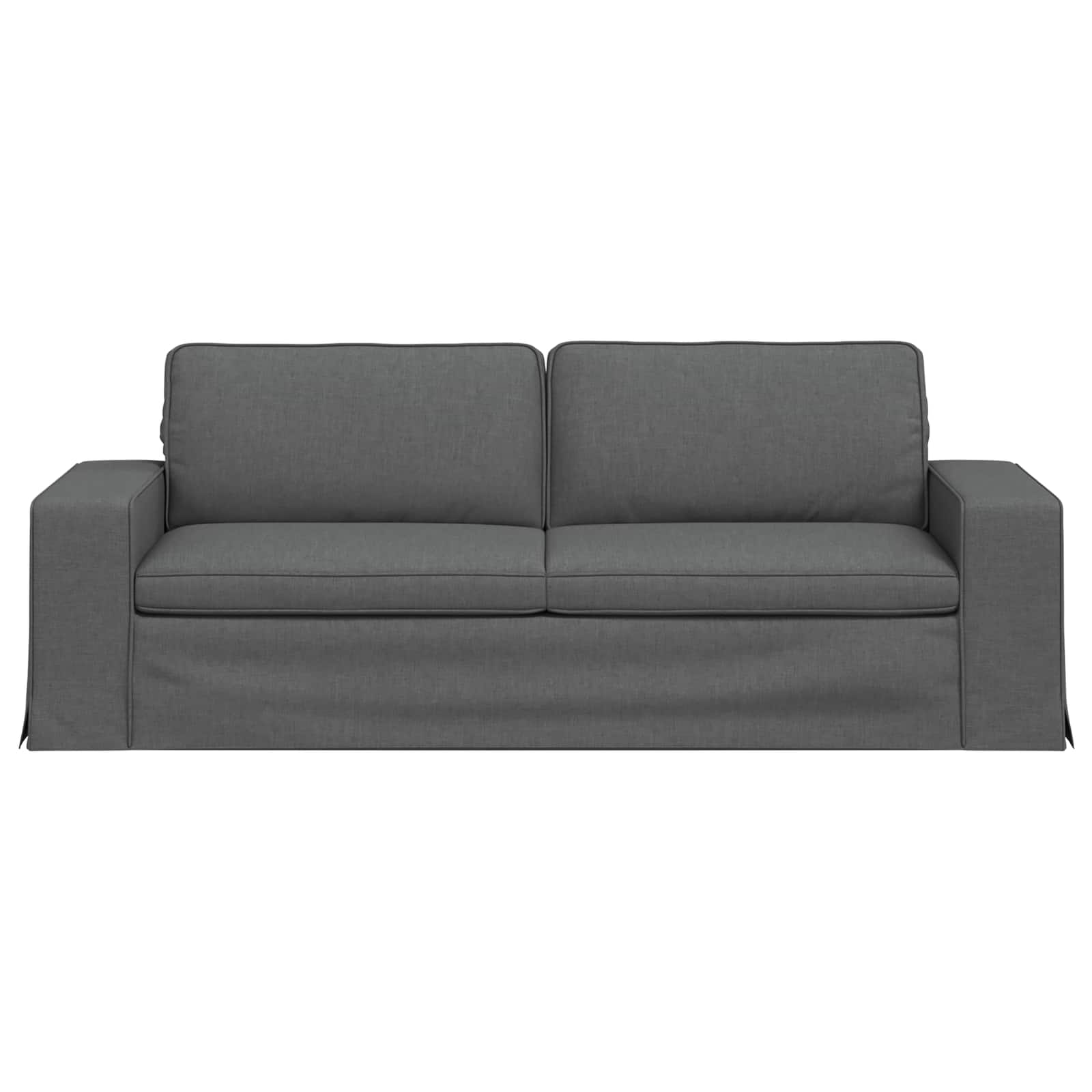 Canapé Gris foncé 222 x 80 x 82 cm tissu