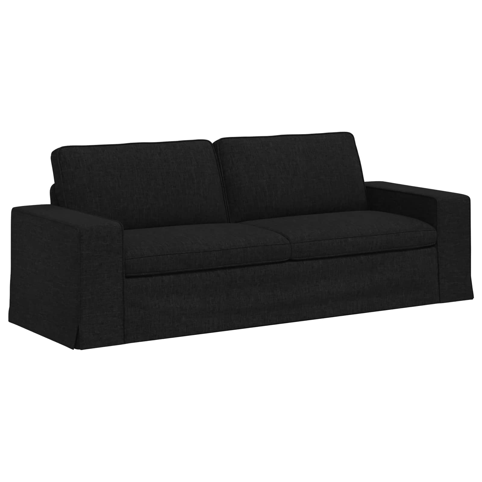 Canapé Noir 222 x 80 x 82 cm tissu