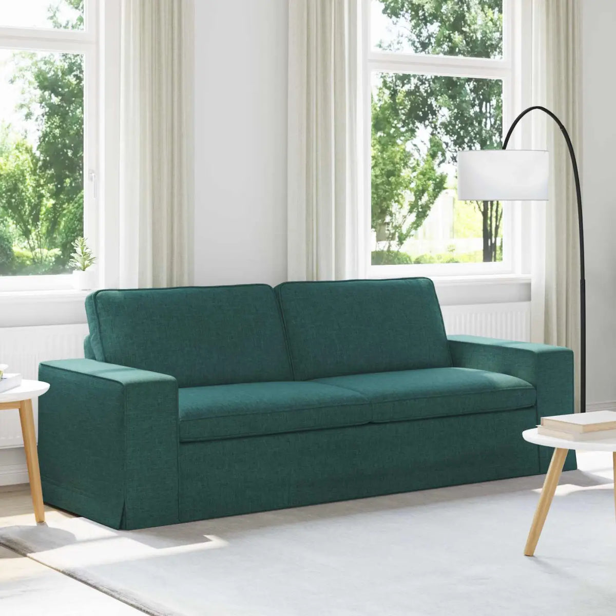 Canapé Vert foncé 222 x 80 x 82 cm tissu - XIOS