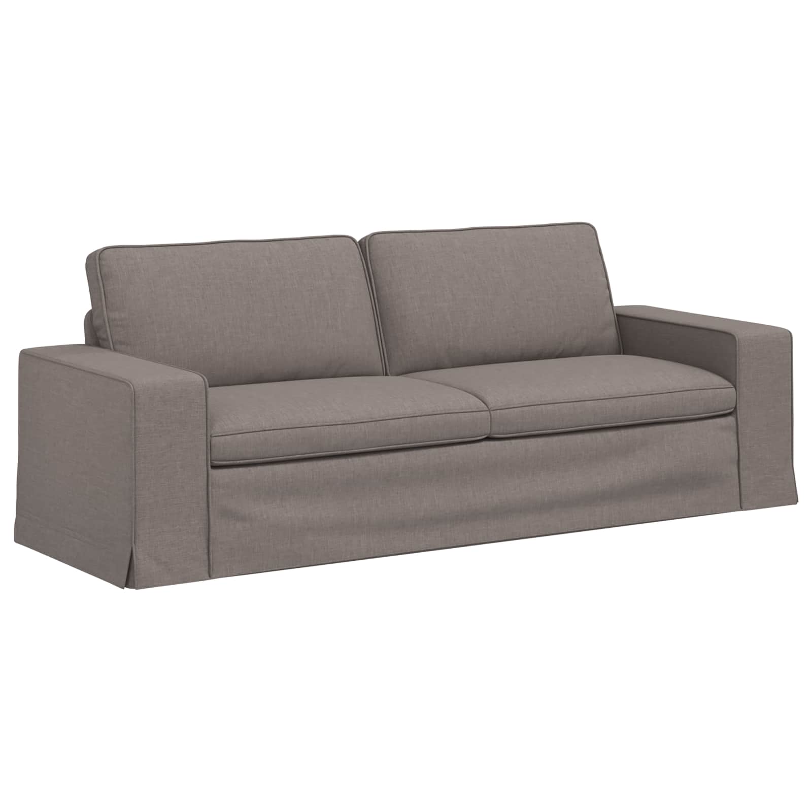 Canapé Taupe 222 x 80 x 82 cm tissu