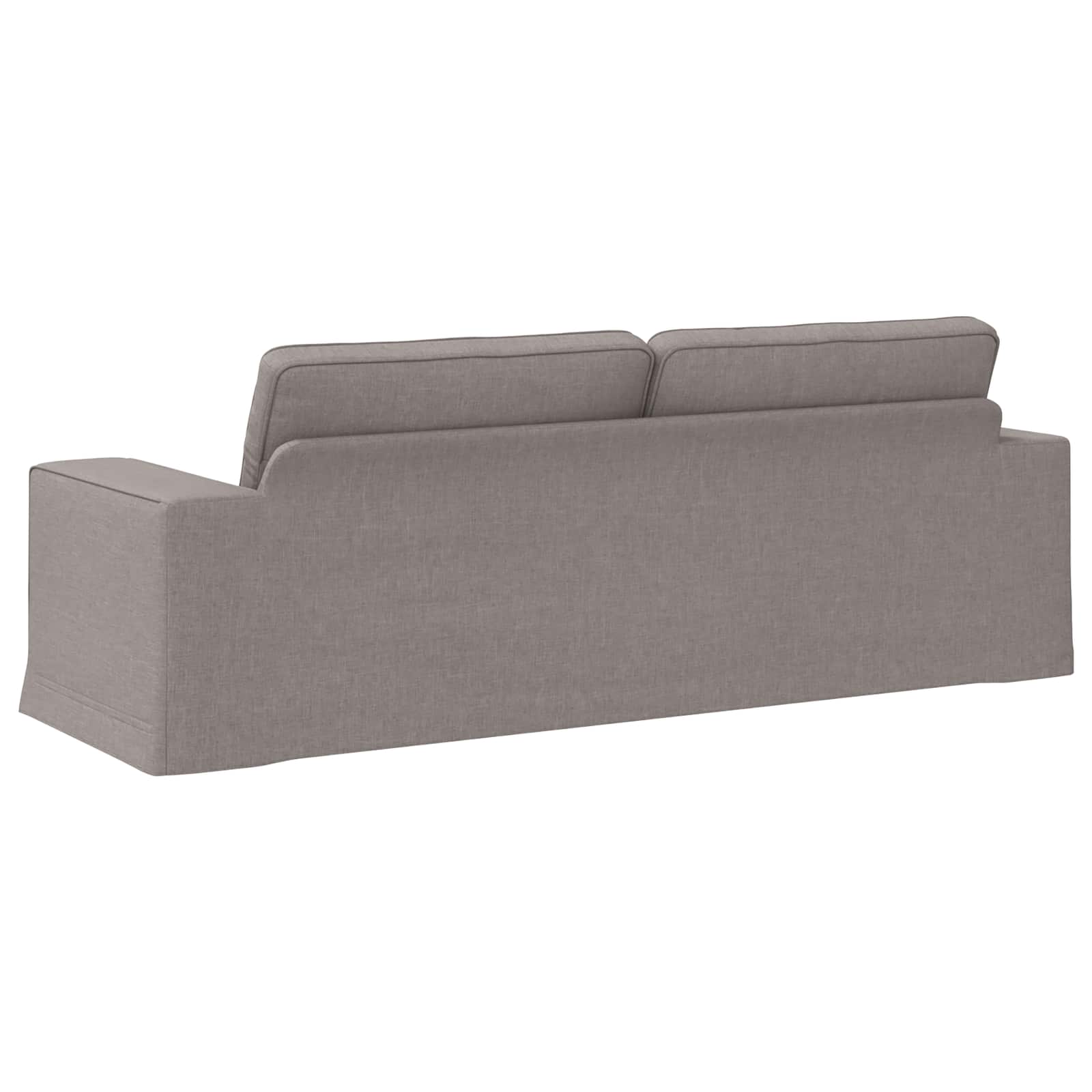 Canapé Taupe 222 x 80 x 82 cm tissu