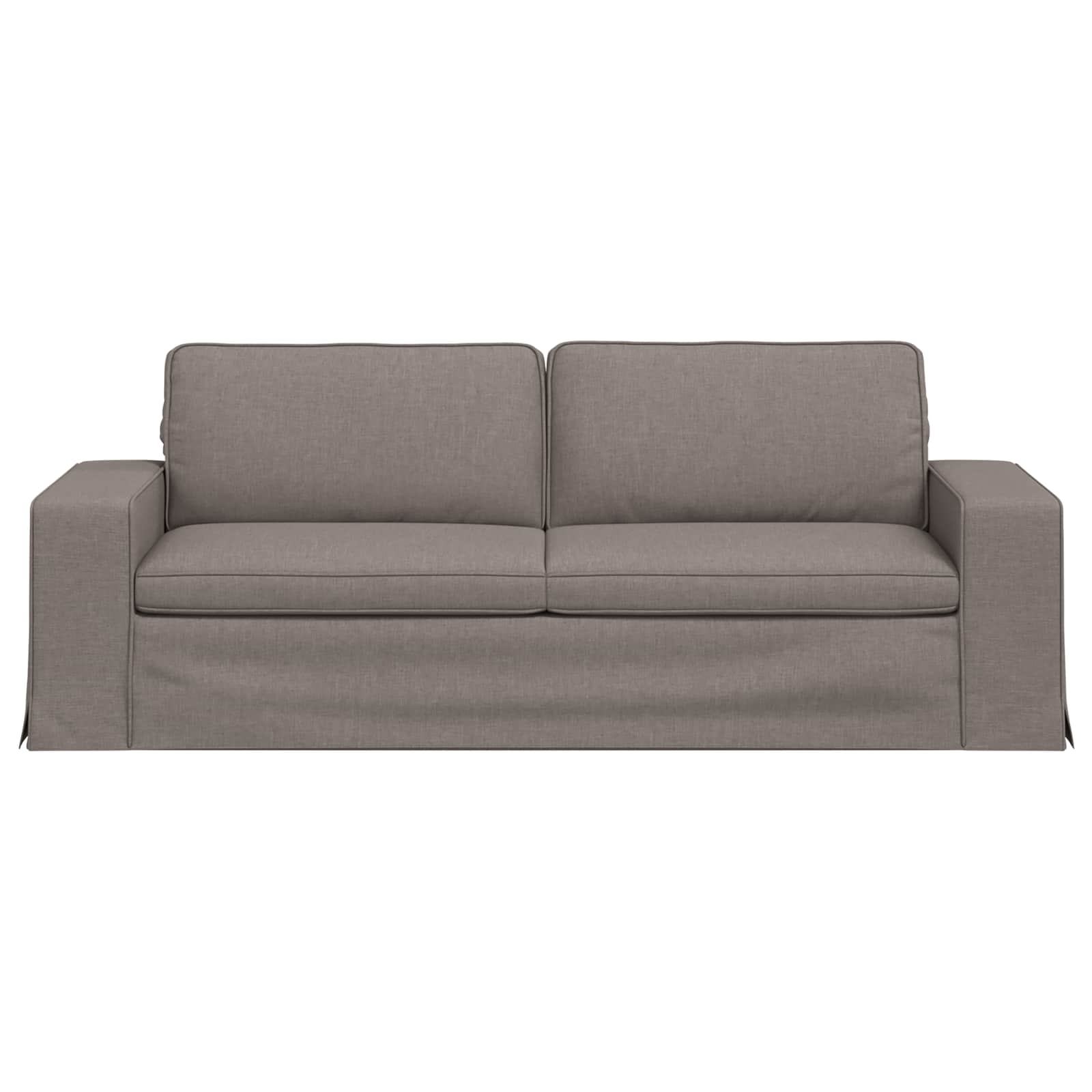 Canapé Taupe 222 x 80 x 82 cm tissu
