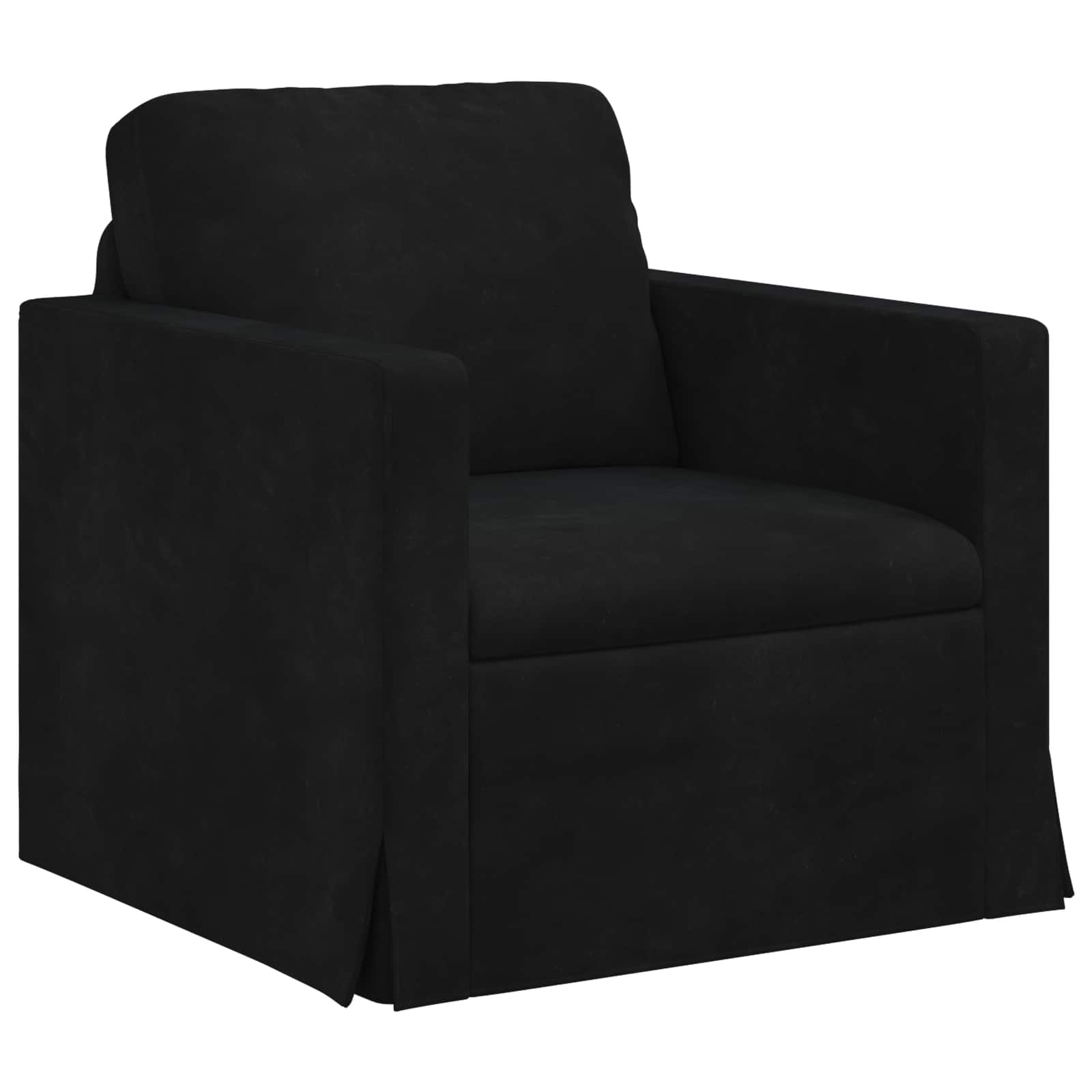 Canapé Noir 78 x 78 x 80 cm Velours - XIOS