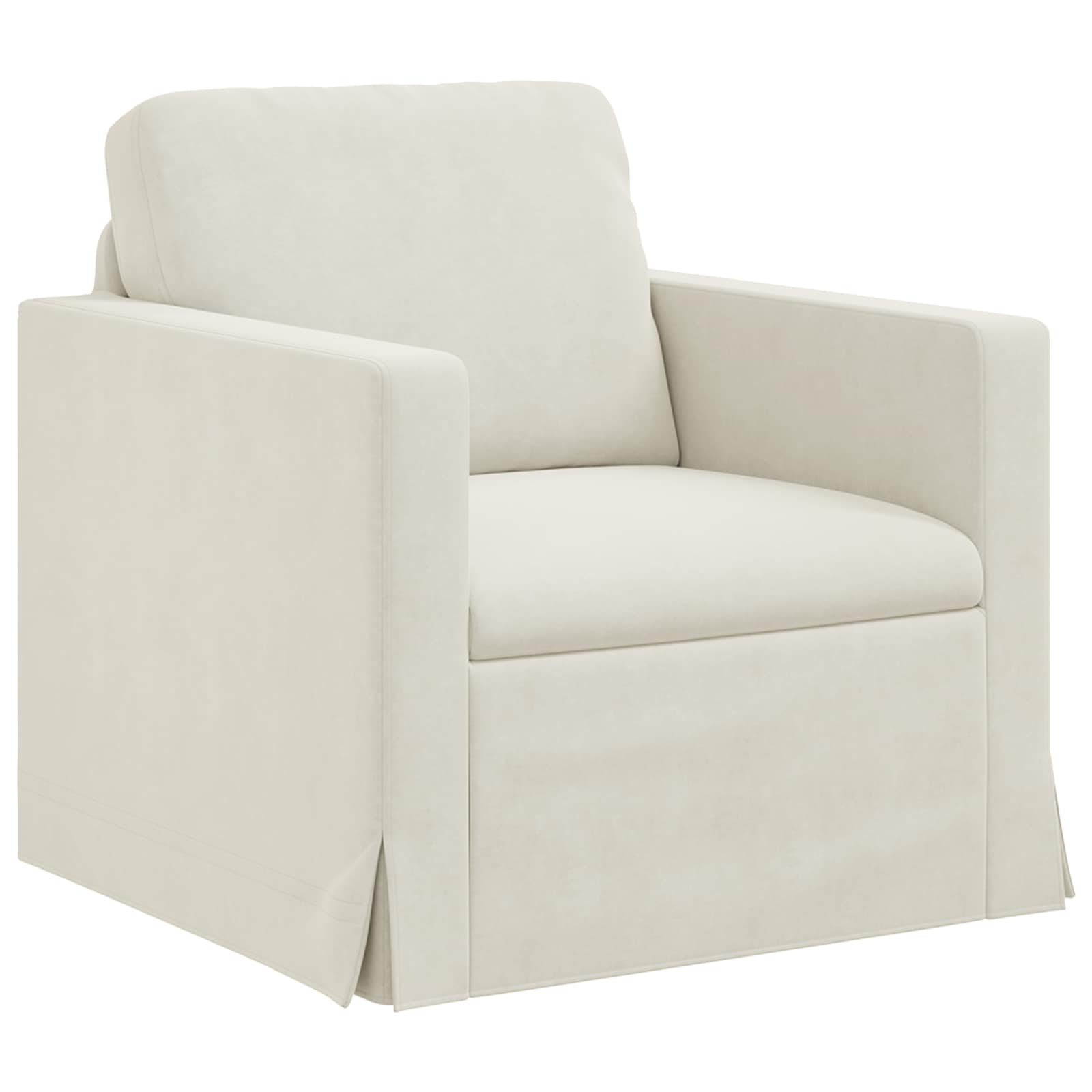 Canapé Crème 78 x 78 x 80 cm Velours - XIOS