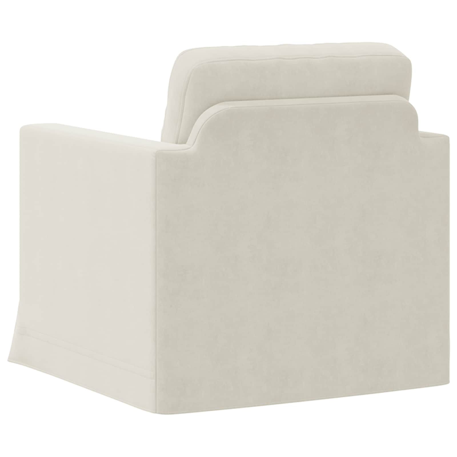 Canapé Crème 78 x 78 x 80 cm Velours - XIOS