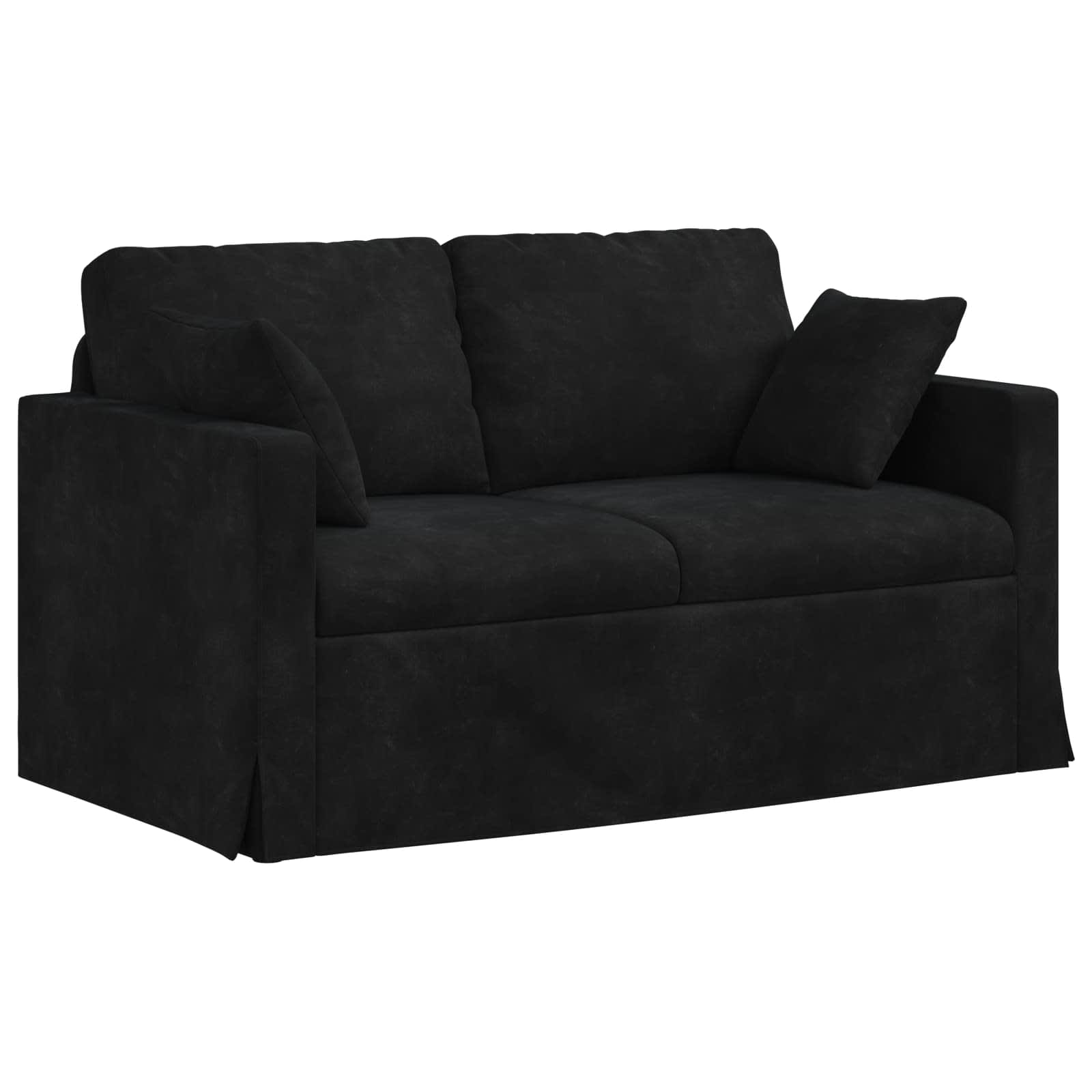 Canapé Noir 138 x 78 x 80 cm Velours - XIOS